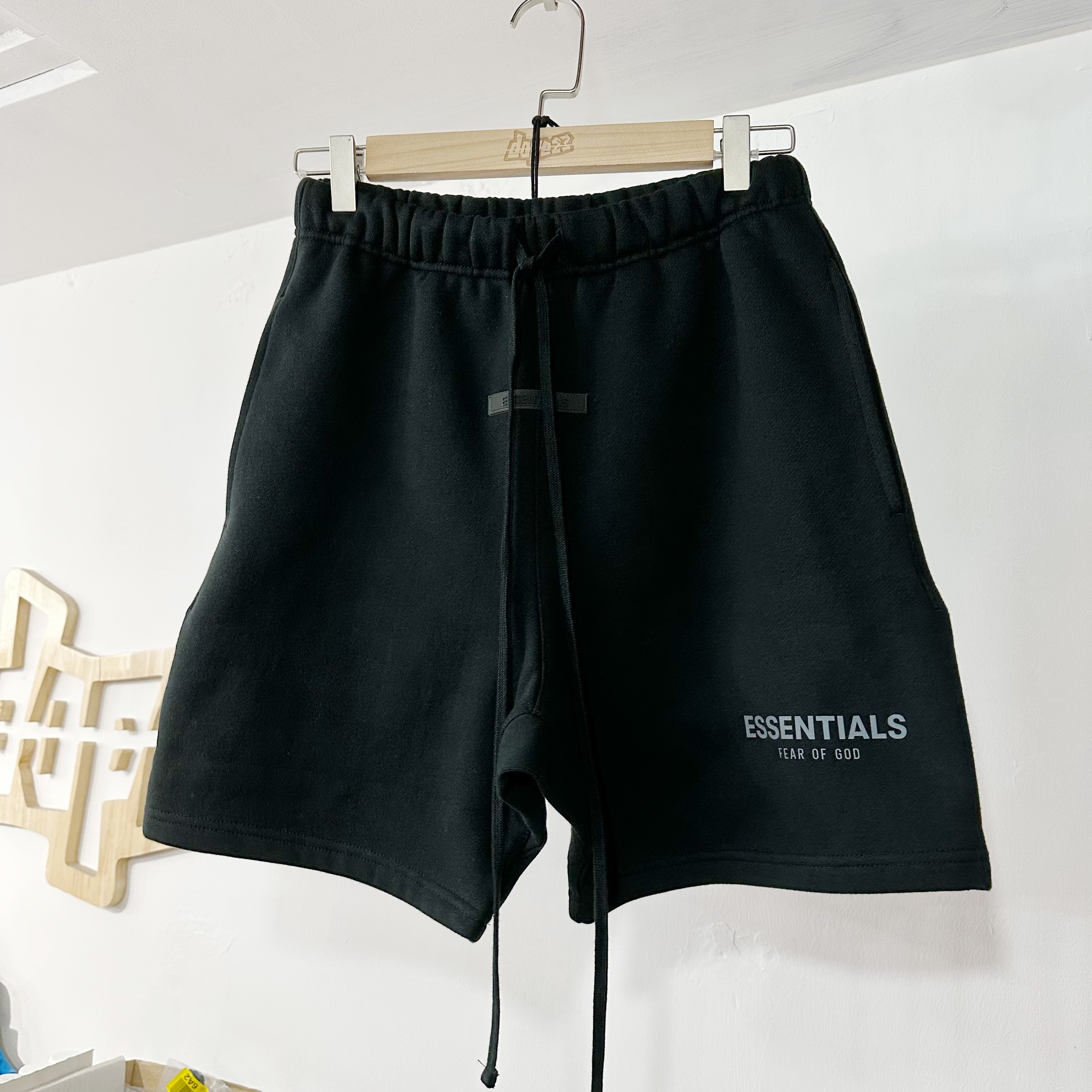 Fear of God Essentials reflective 3M shorts BLACK