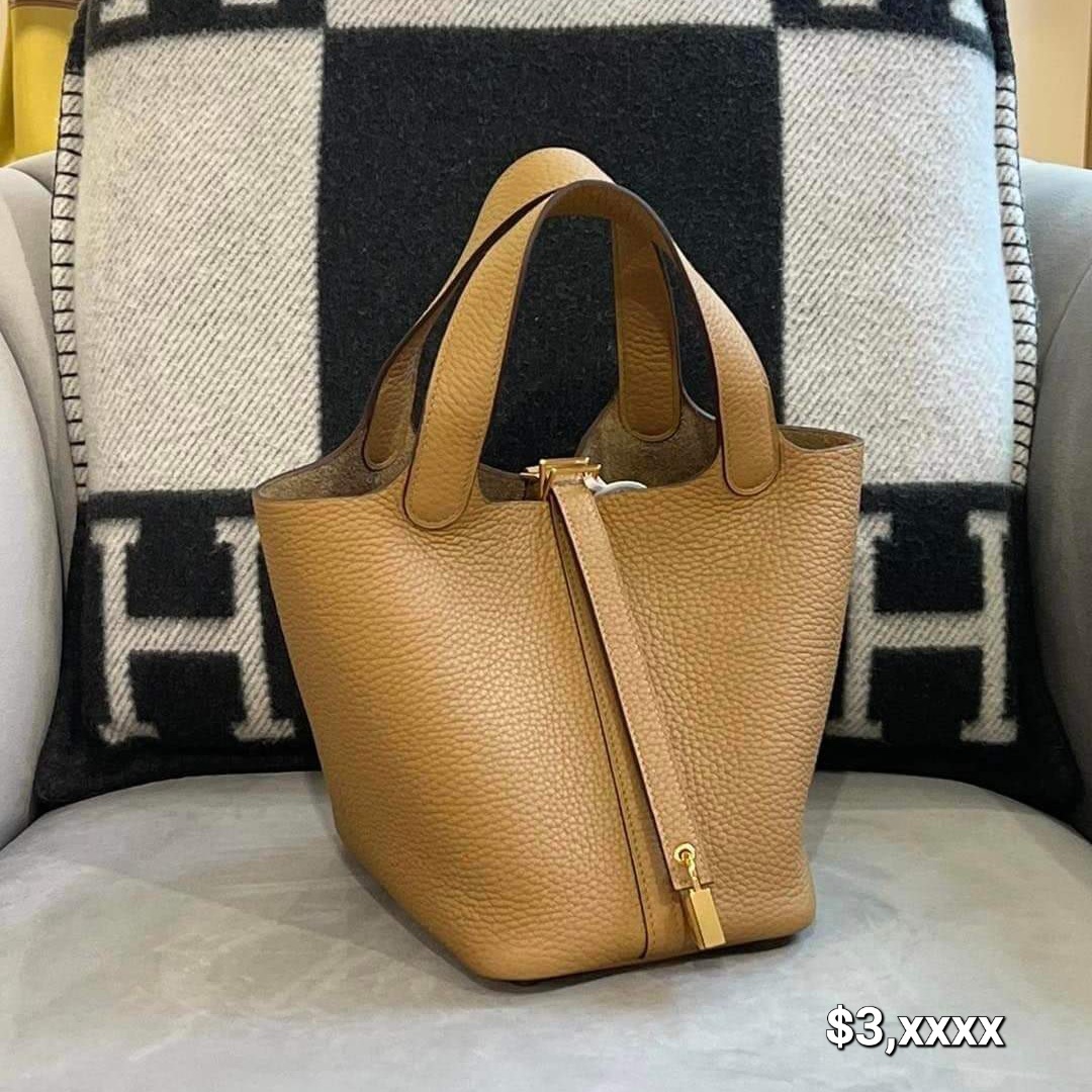 Hermès Picotin 18  Tc Clemence biscuit GHW HK$3x,xxx 詳情請PM我哋 (HK$2,000 立即落訂)