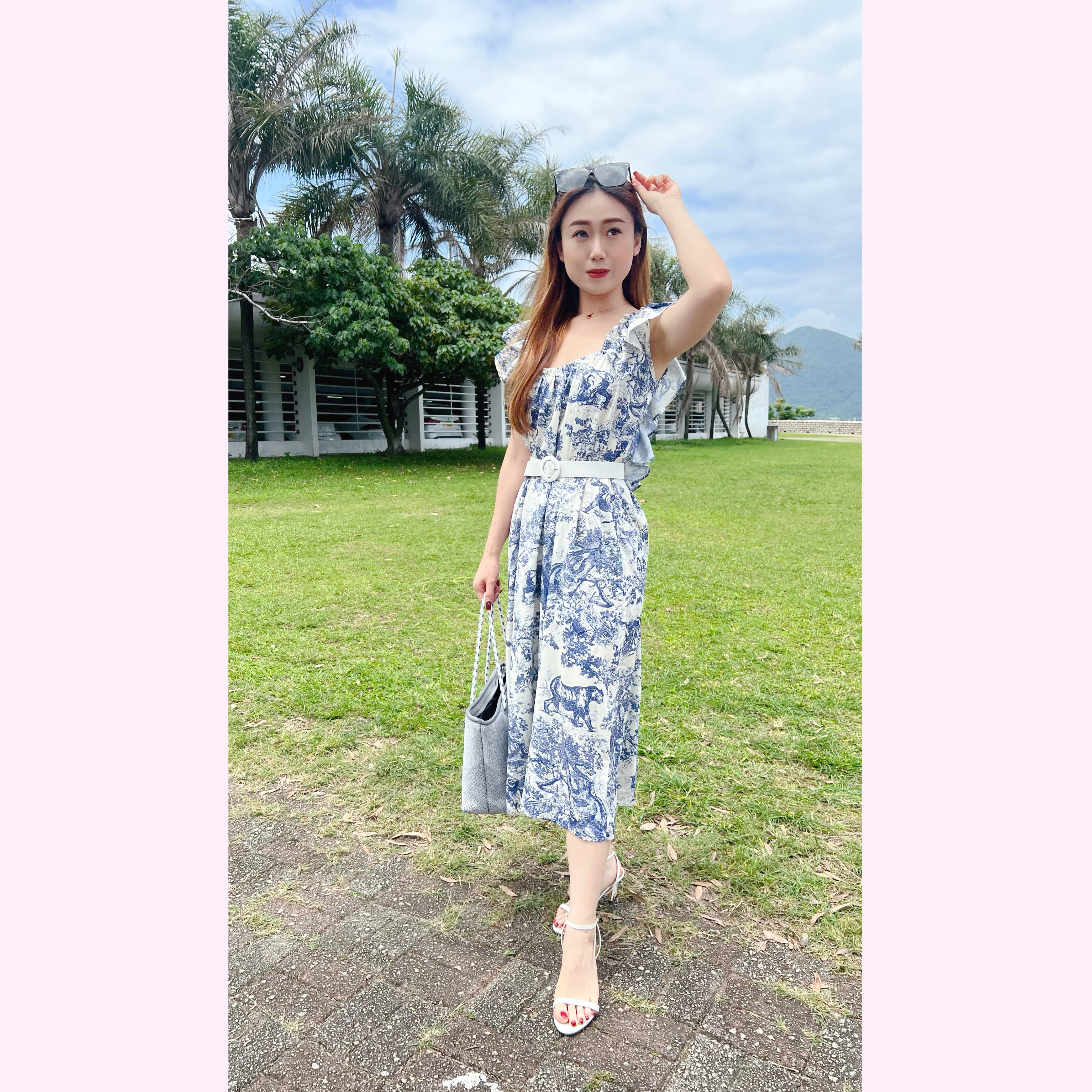 DR23W0505 大露背超顯瘦沙灘連身裙