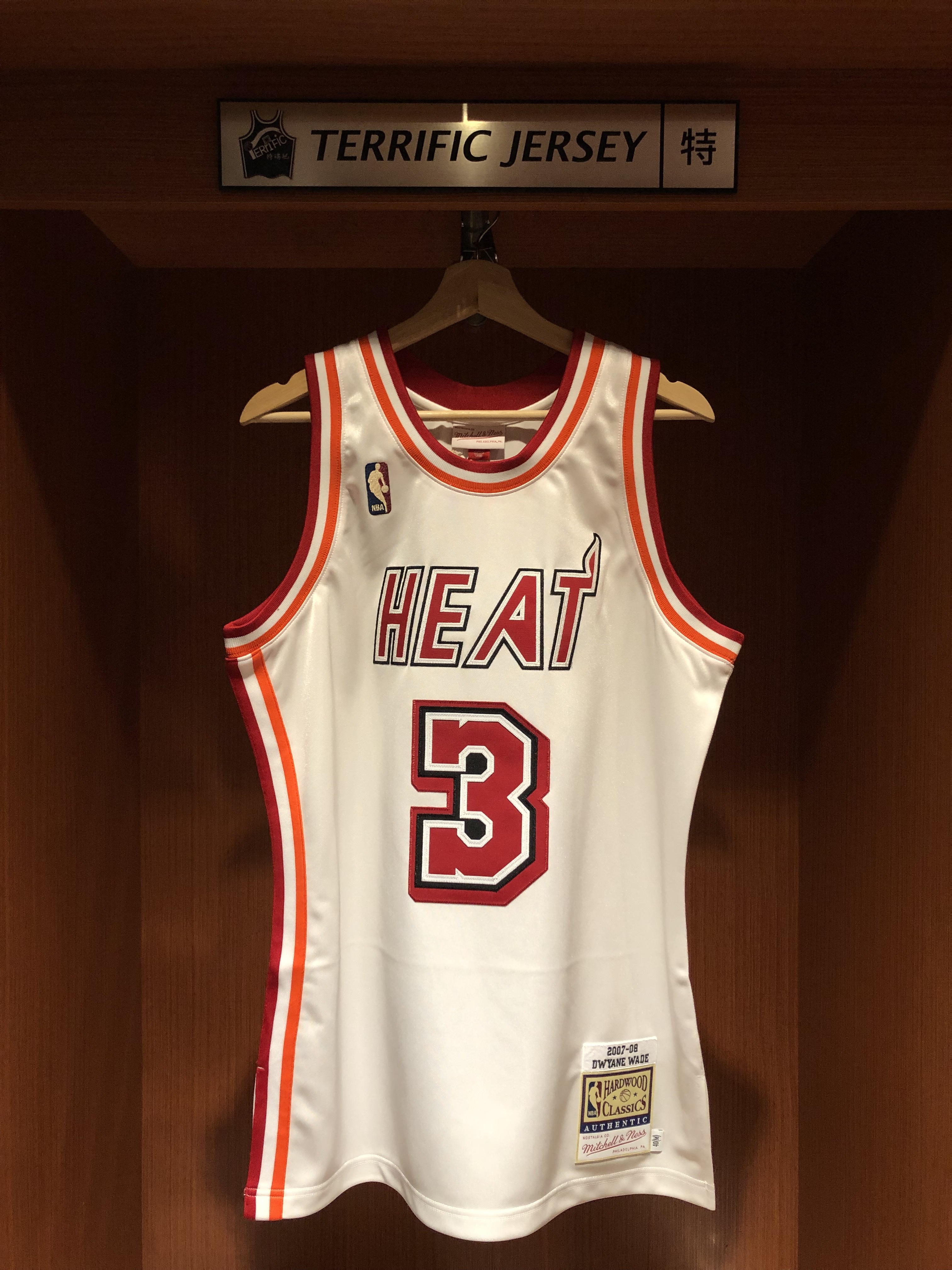 NBA球衣 Dwyane Wade 邁阿密熱火 07-08白 復古白 四層電繡 M&N Authentic 球員版 電繡 全新