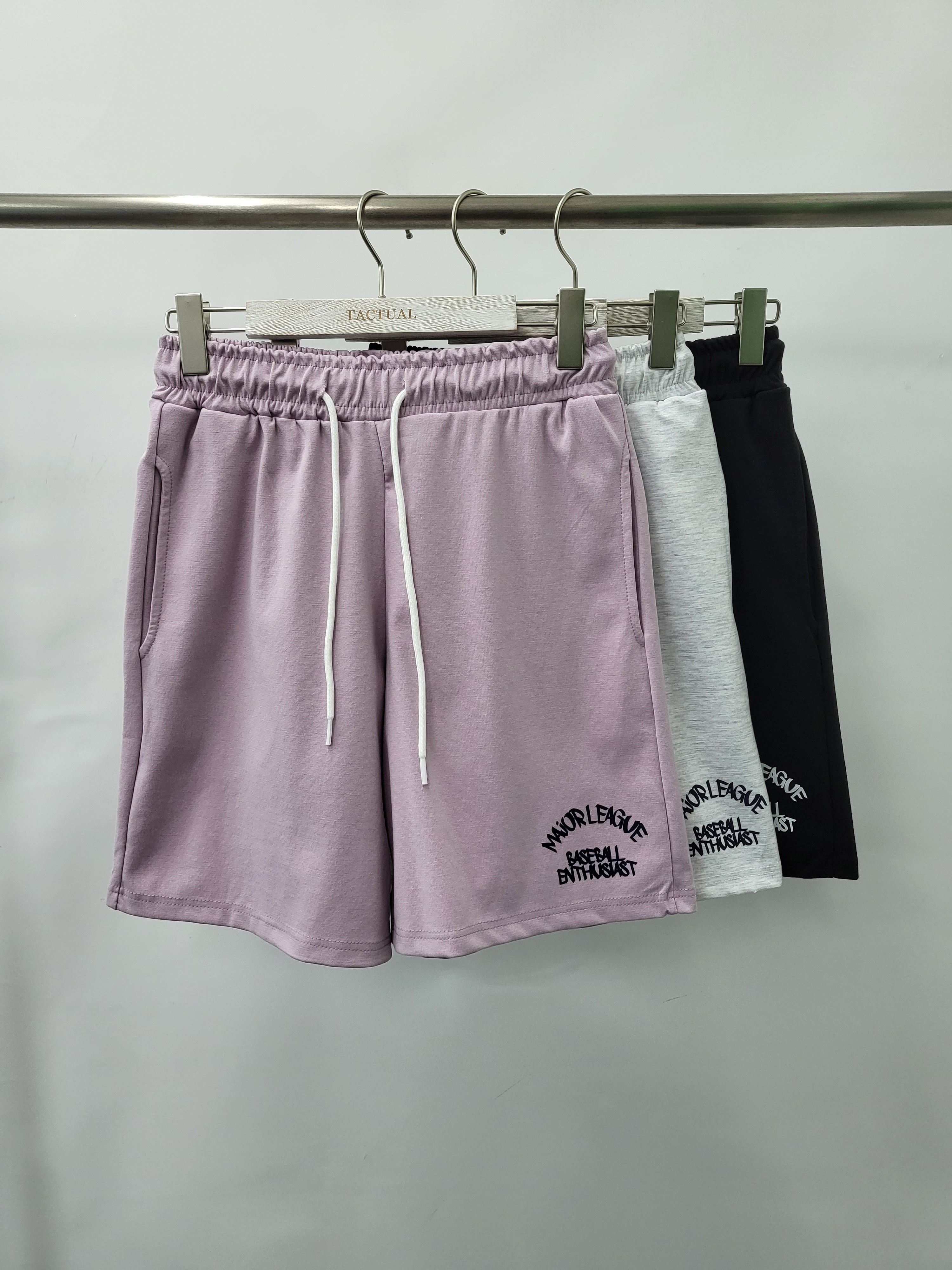 英文字棉質短褲 P2352