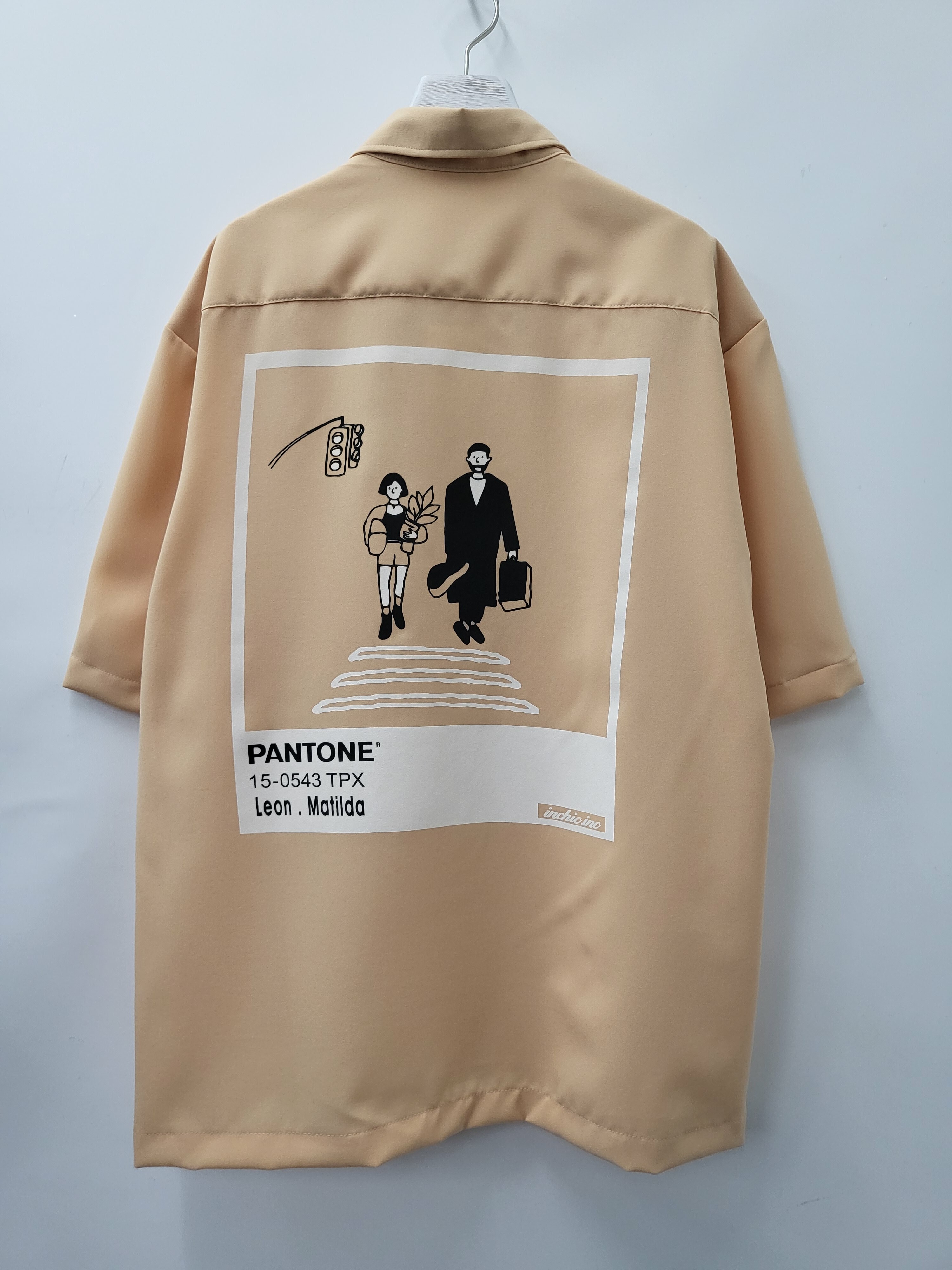 英文字圖案短袖恤衫 S1998