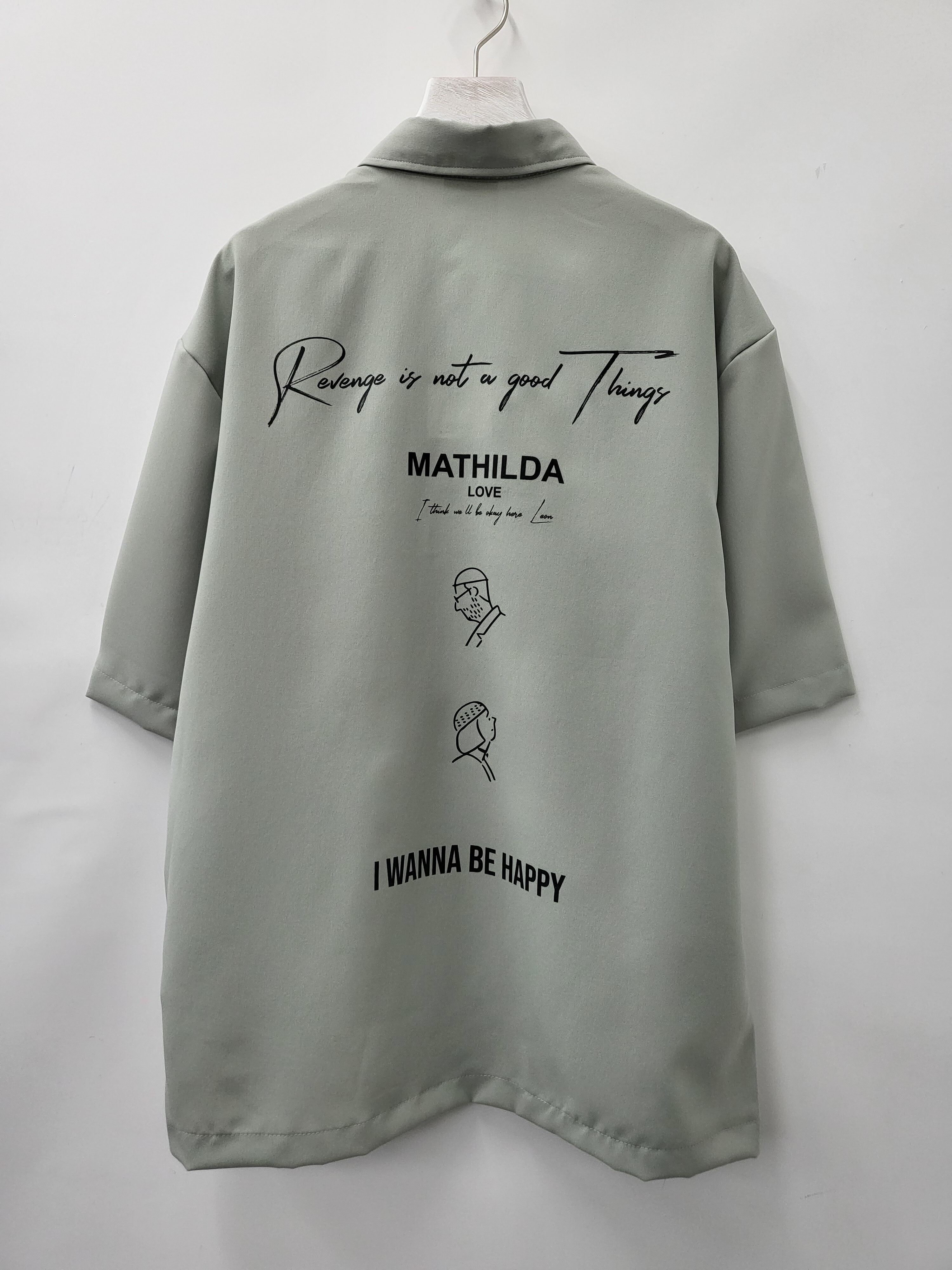 英文字圖案短袖恤衫 S1999