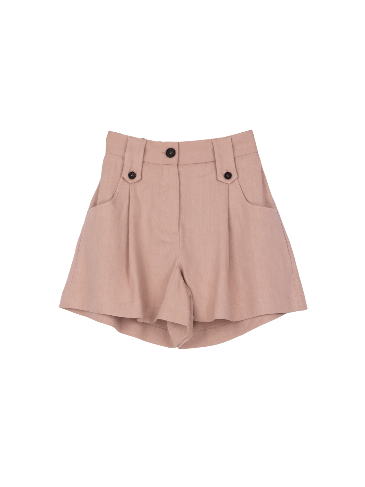 Lorena Antoniazzi 亞麻混紡打摺短褲裙 (粉膚)