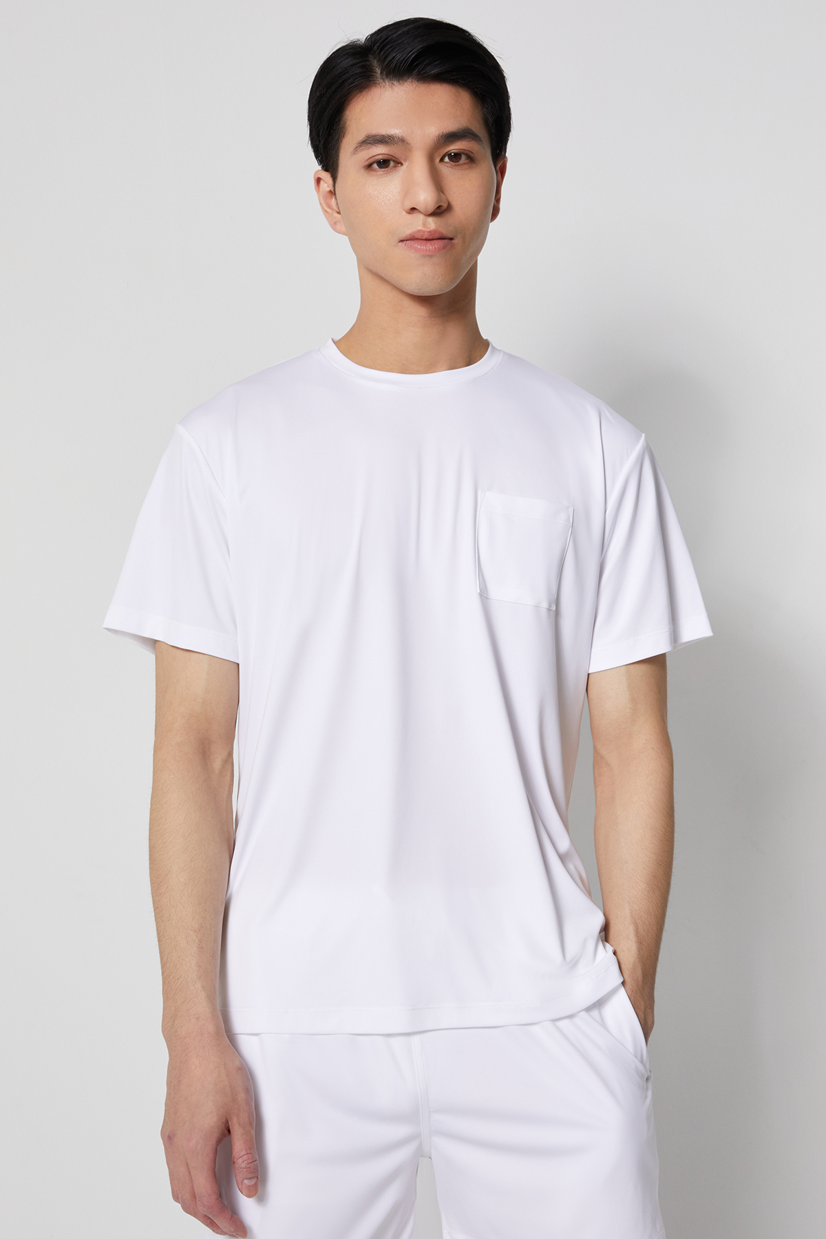 REST 親膚T-SHIRT 男（白）