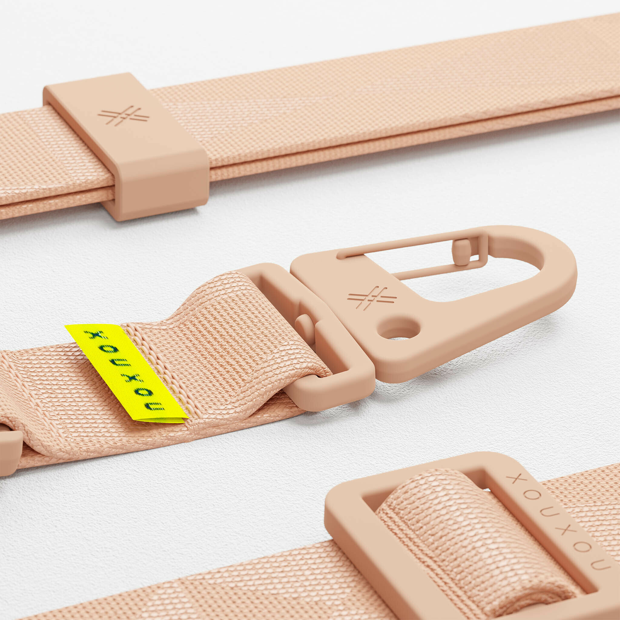 【 XOU XOU | 多功能掛繩背帶 28mm - 淡粉色Powder Pink 】