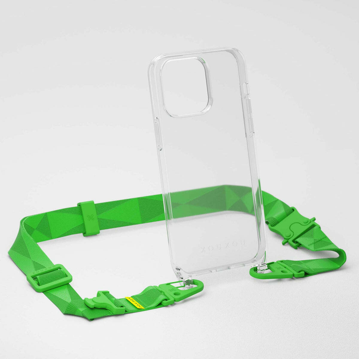 【 XOU XOU | 多功能掛繩背帶 28mm - 亮綠色Acid Pattern 】