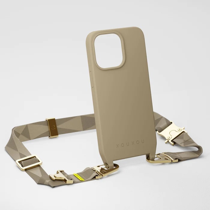 【 XOU XOU | 多功能掛繩背帶 28mm - 灰褐色Taupe 】