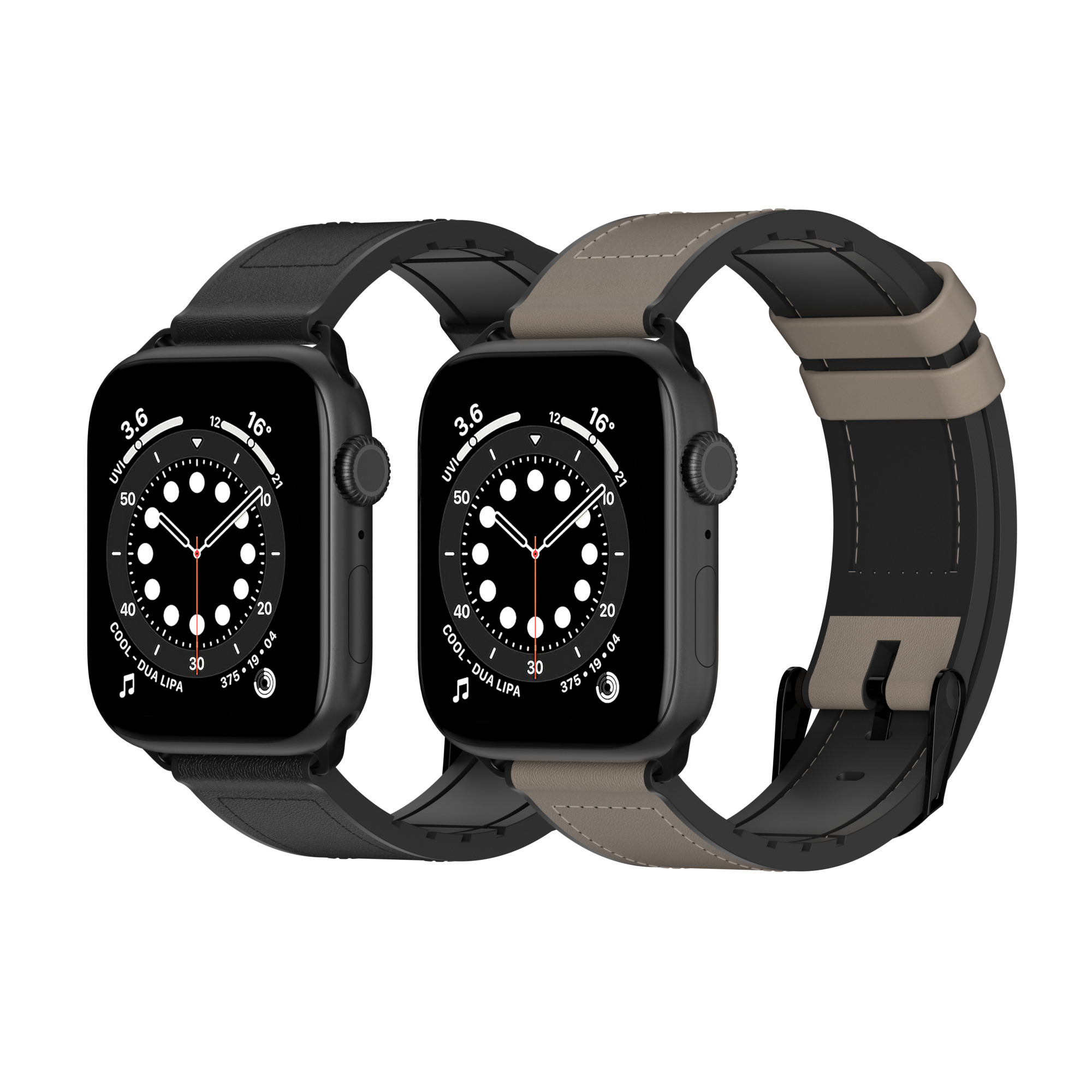 【SwitchEasy】Hybrid Apple Watch 矽膠真皮錶帶