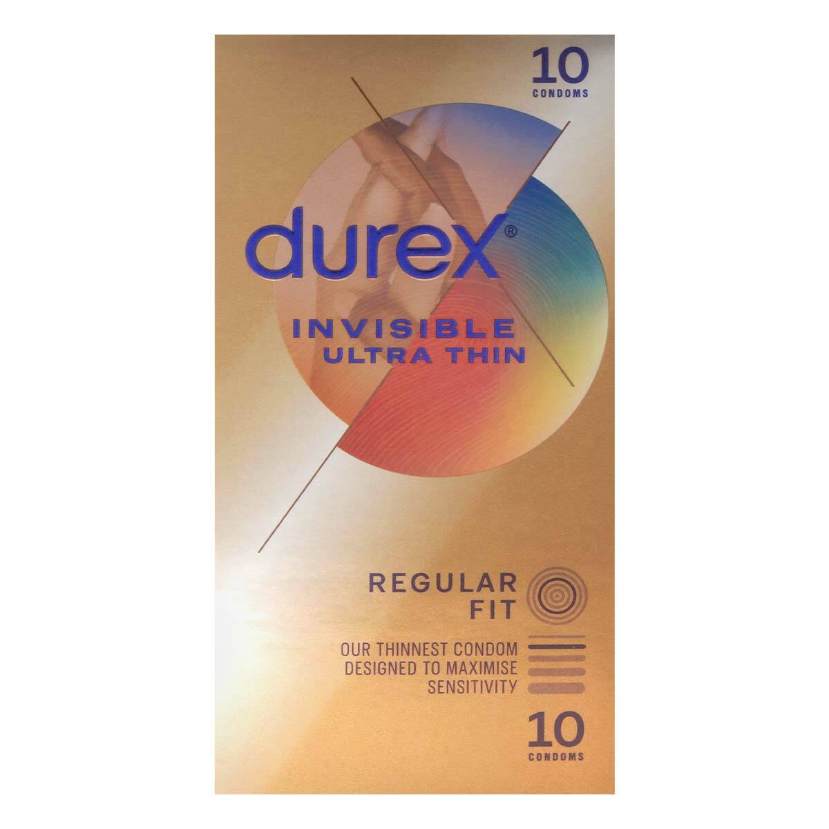 Durex Invisible Ultra Thin 10's Pack Latex Condom