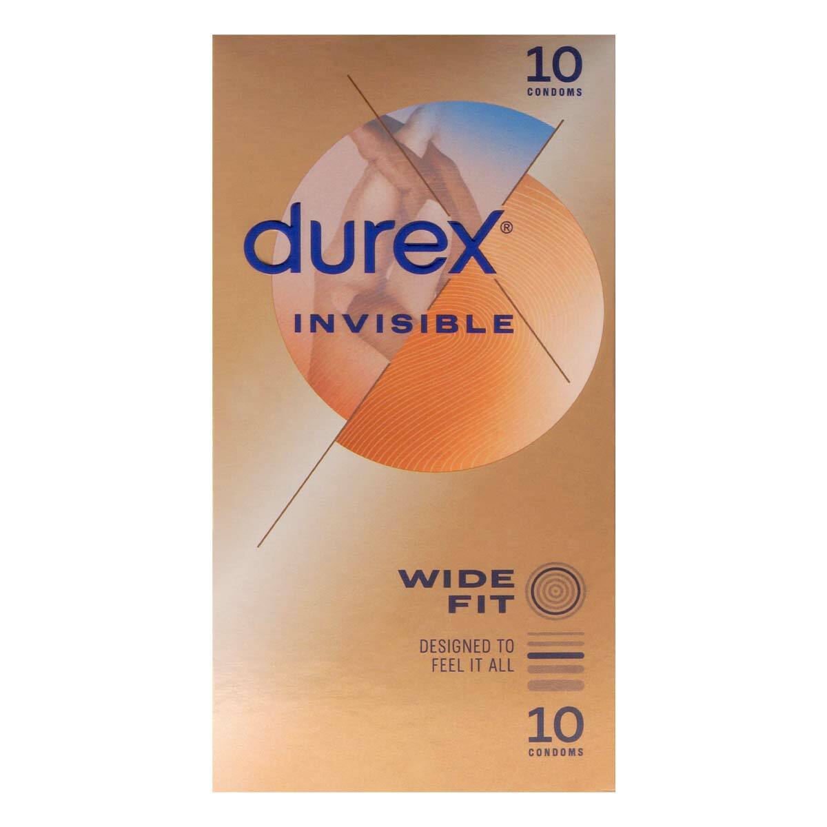 Durex Invisible Ultra Thin Larger 10's Pack Latex Condom