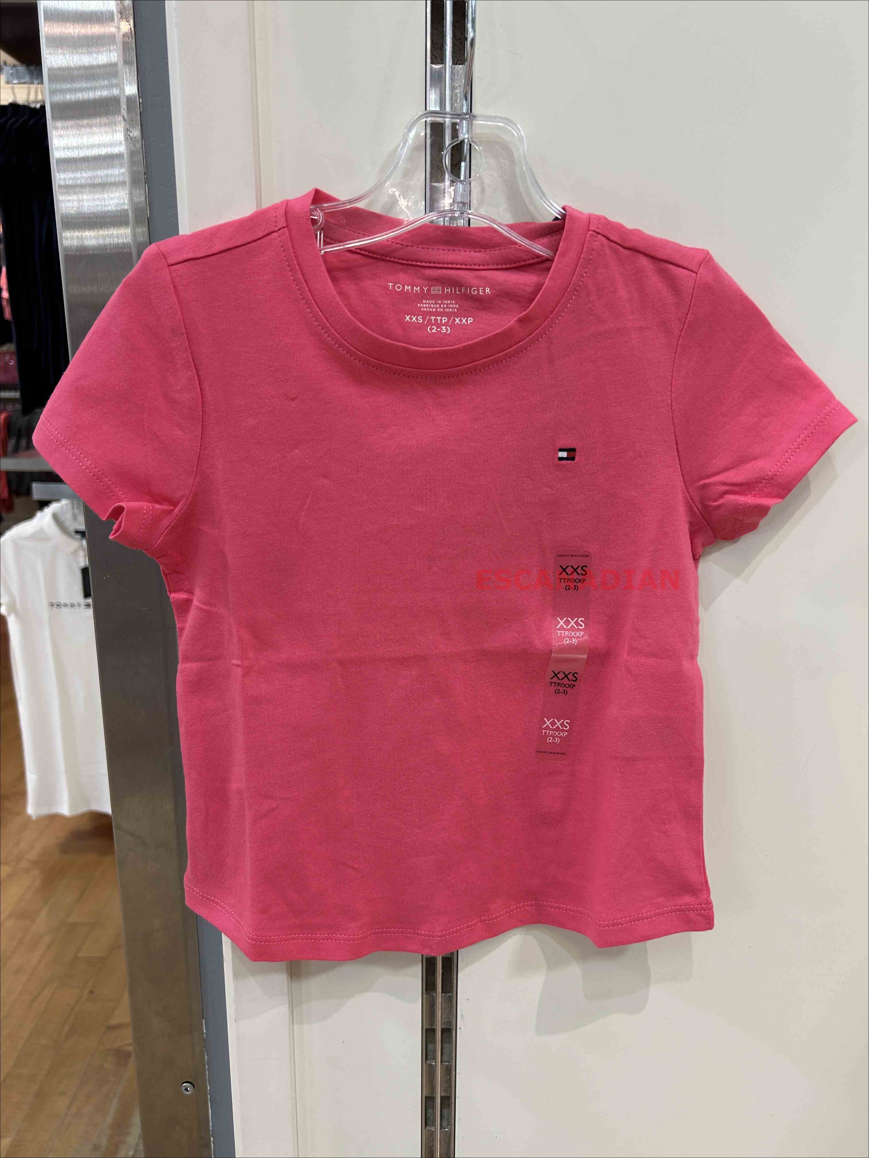 TOMMY 女大童 經典款 素面 小Logo 短TEE