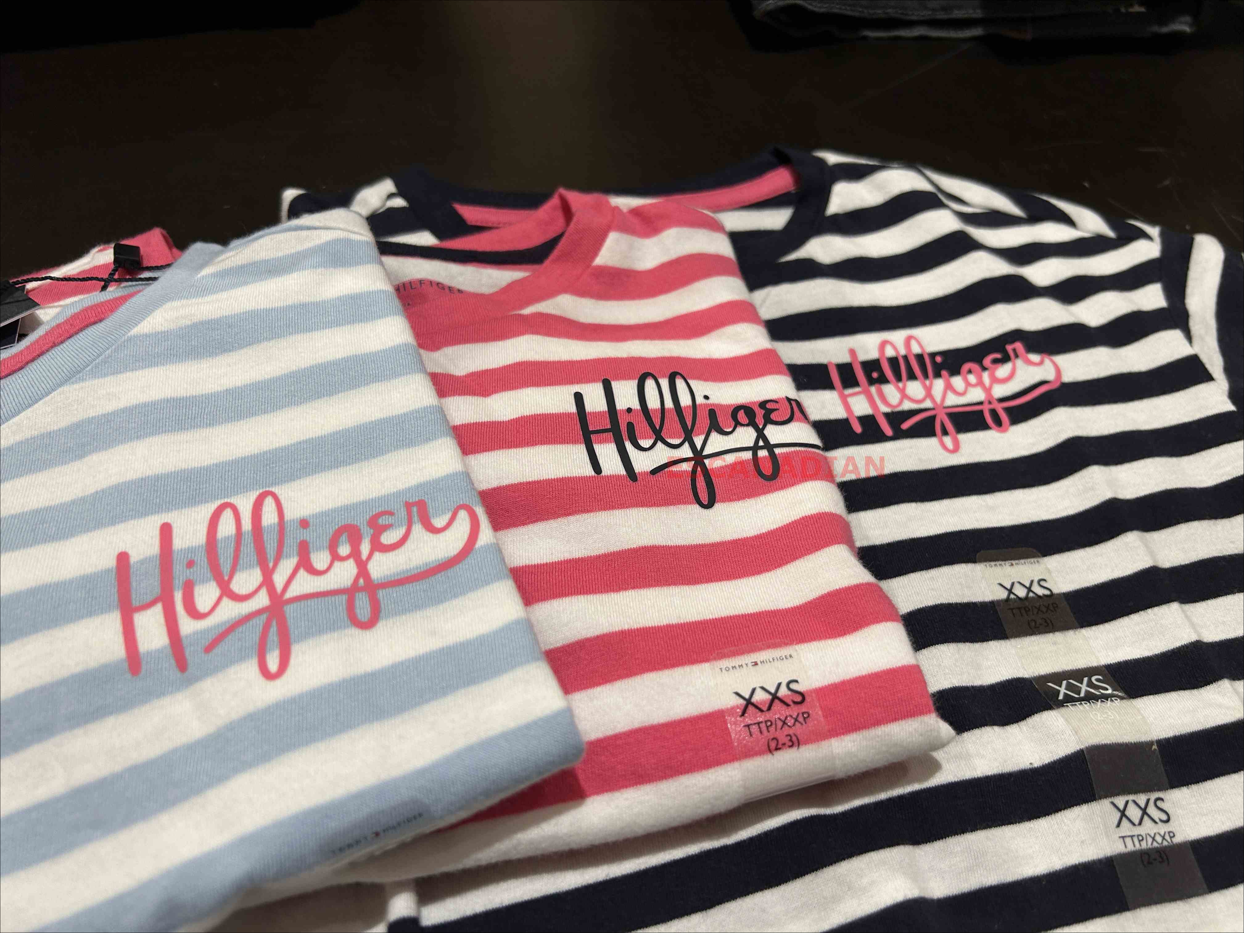 TOMMY 女大童 橫條紋 短版 短TEE (2色)