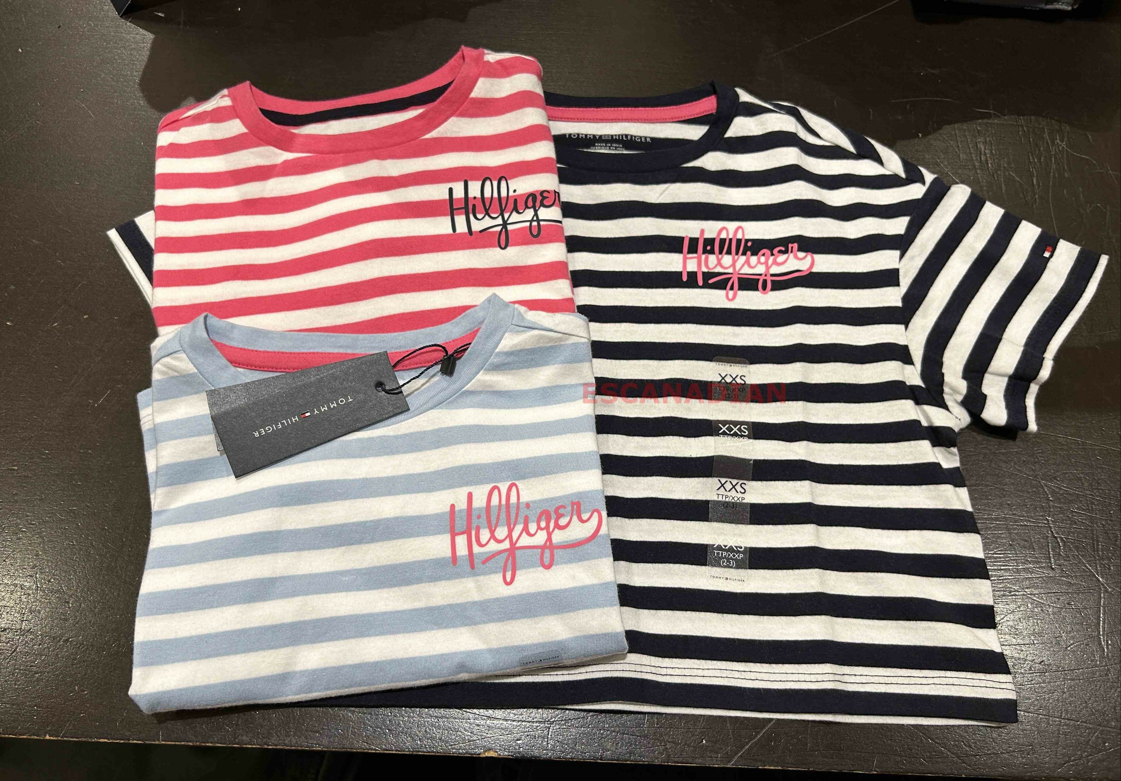 TOMMY 女大童 橫條紋 短版 短TEE (2色)