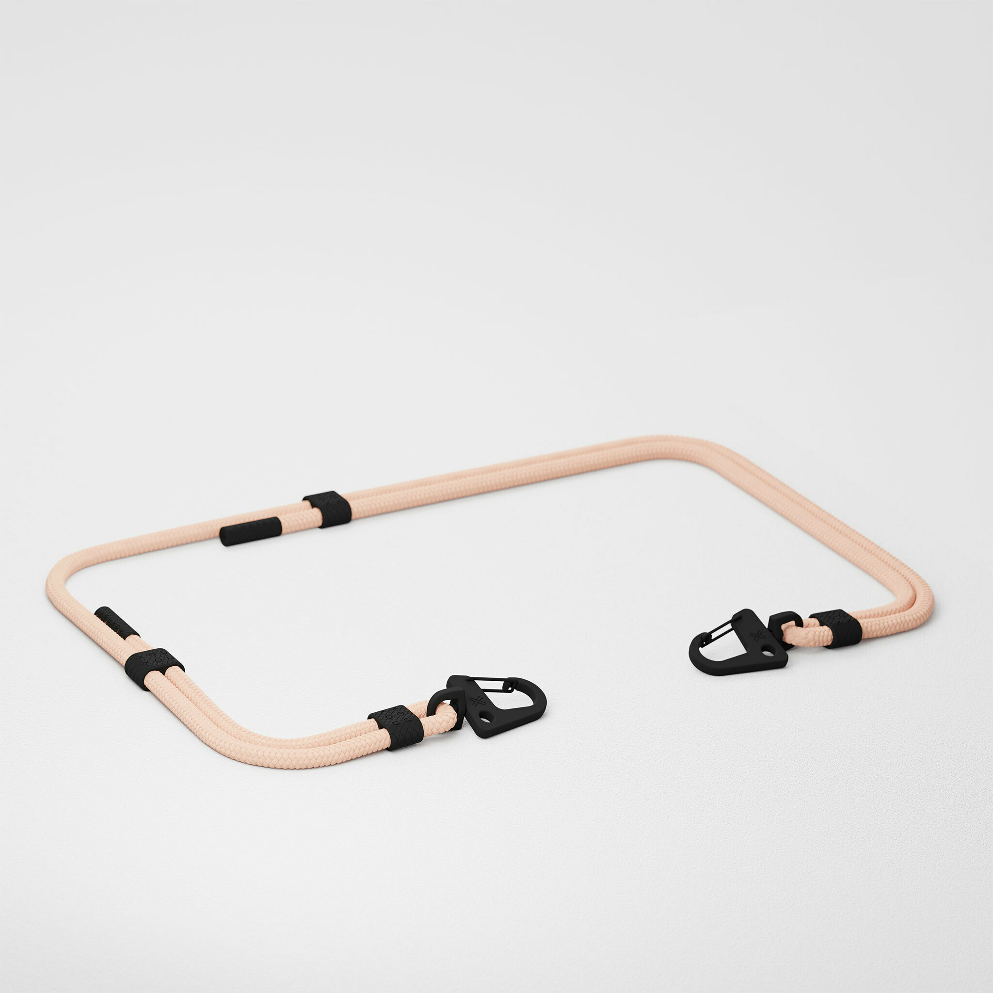 【 XOU XOU | 編織掛繩背帶 6mm - 淡粉色Powder Pink 】