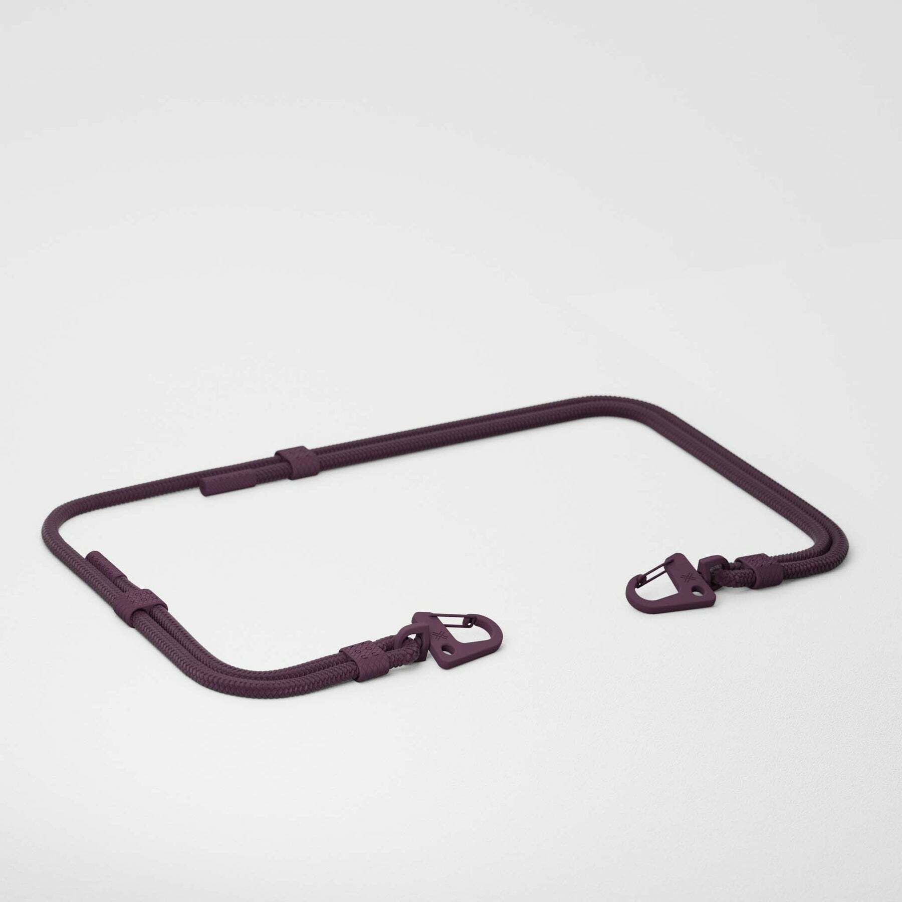 【 XOU XOU | 編織掛繩背帶 6mm - 勃根地紫Burgundy 】