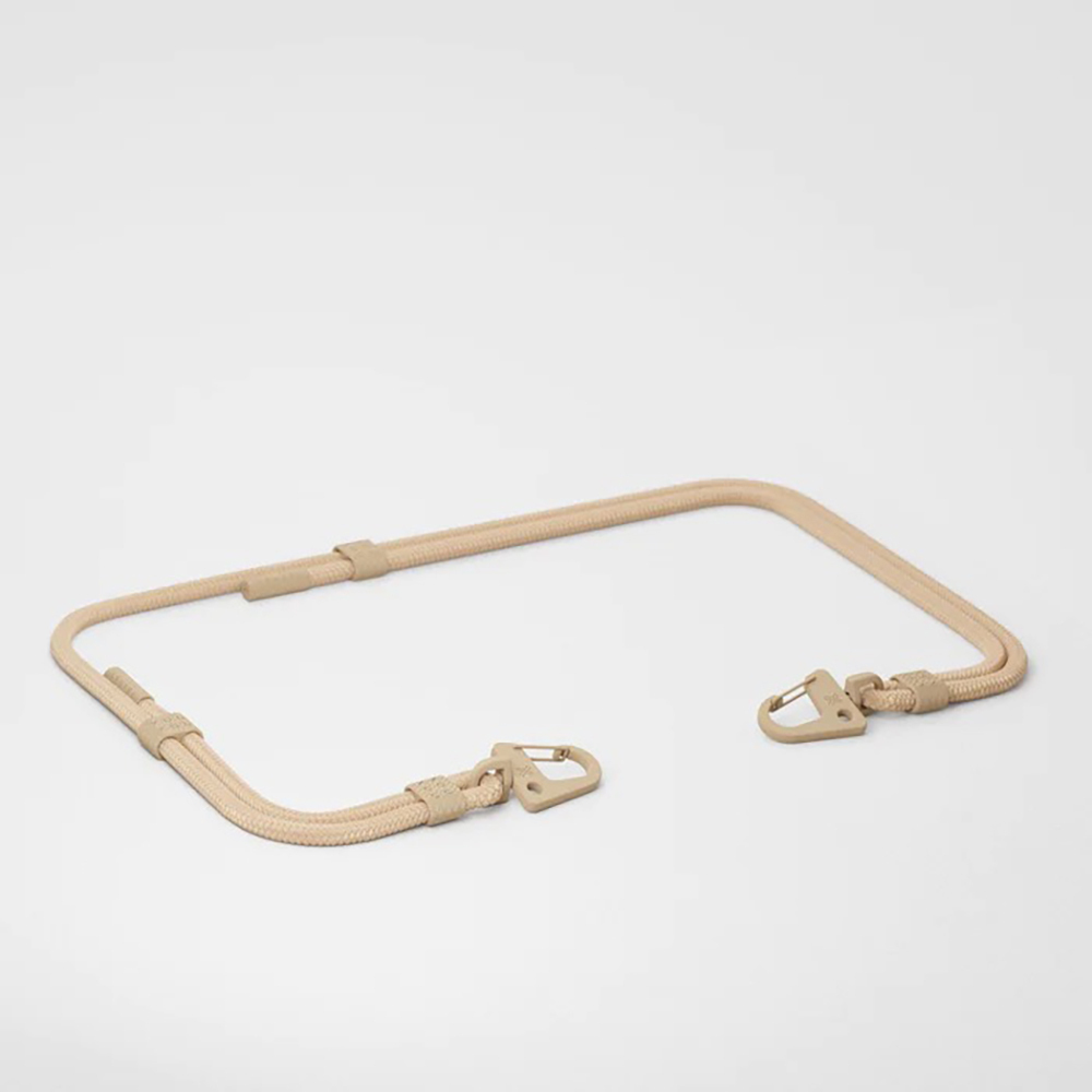 【 XOU XOU | 編織掛繩背帶 6mm - 沙色Sand 】