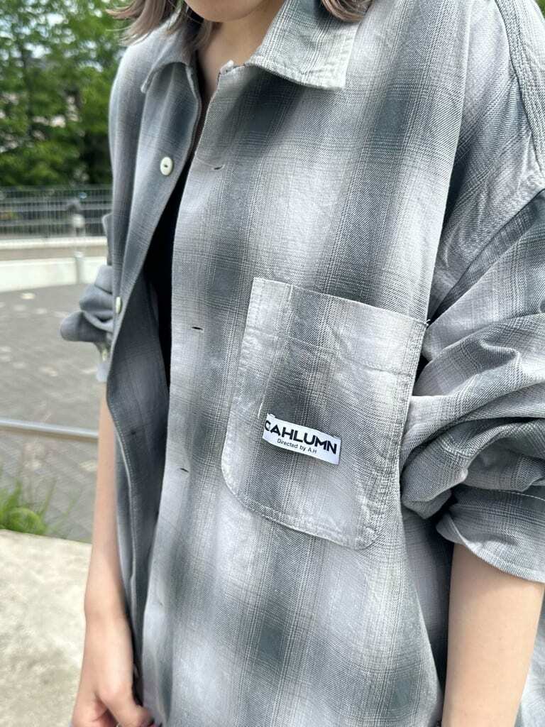 CAHLUMN / Magazine Pocket Open Collar Shirt