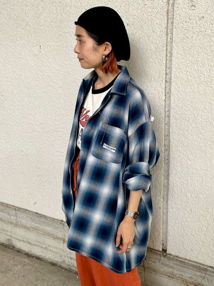 CAHLUMN / Magazine Pocket Open Collar Shirt
