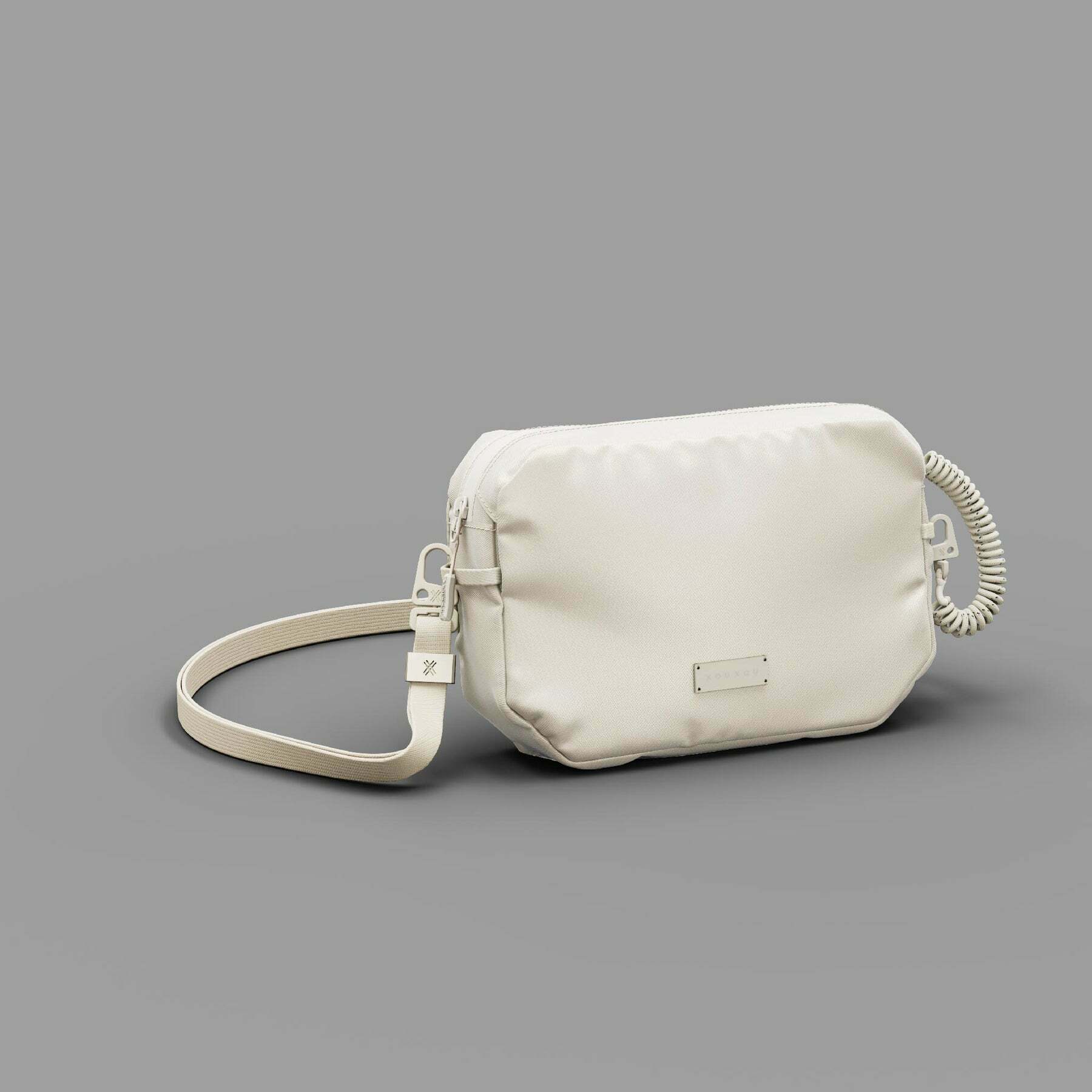 【 XOU XOU | 機能斜背包 Crossbody Bag - 白色Chalk 】