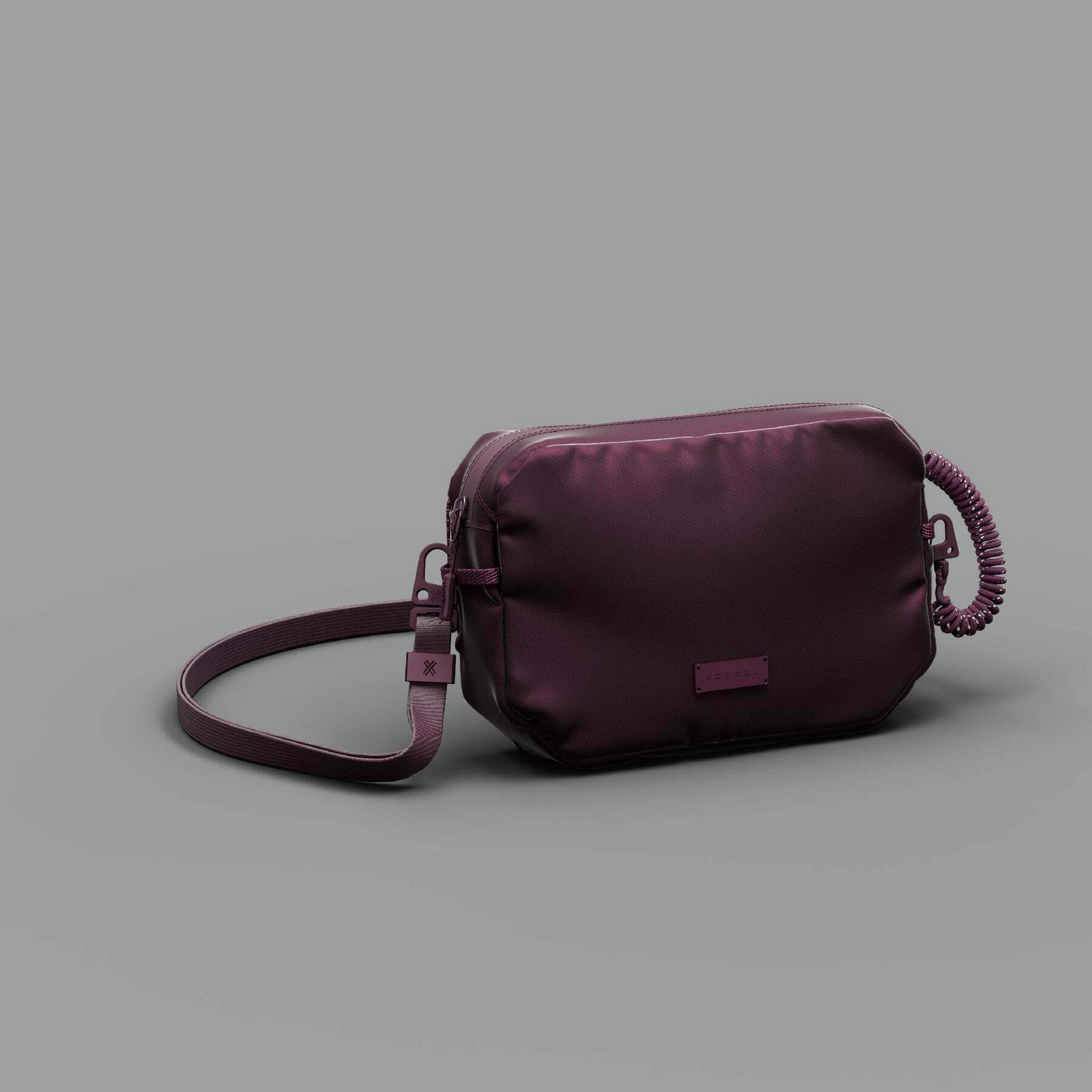 【 XOU XOU | 機能斜背包 Crossbody Bag - 勃根地紫Burgundy 】