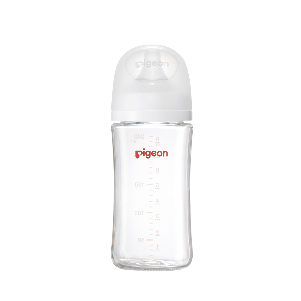 Pigeon 貝親 第三代母乳實感玻璃奶瓶240ml(純淨白)