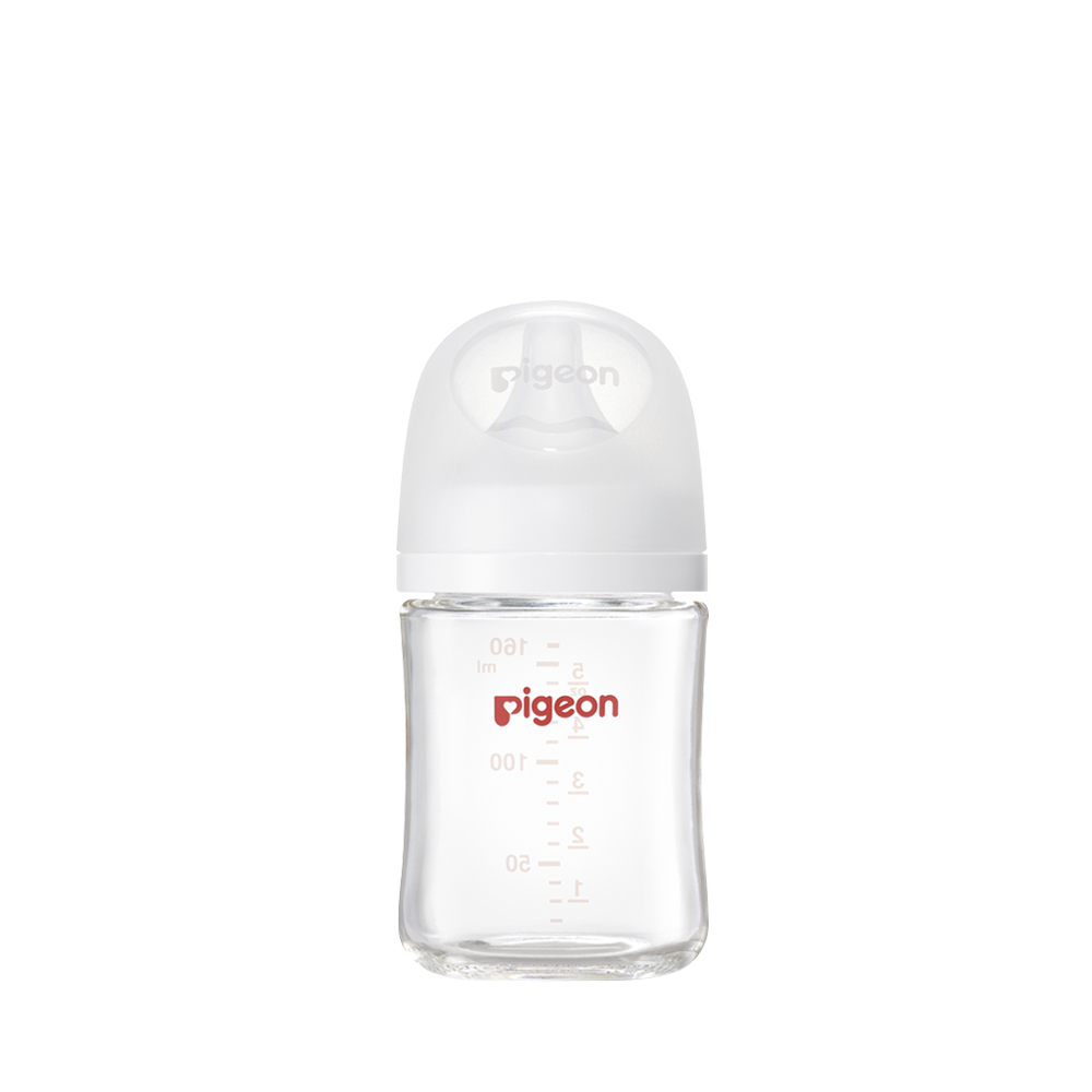 Pigeon 貝親 第三代母乳實感玻璃奶瓶160ml(純淨白)