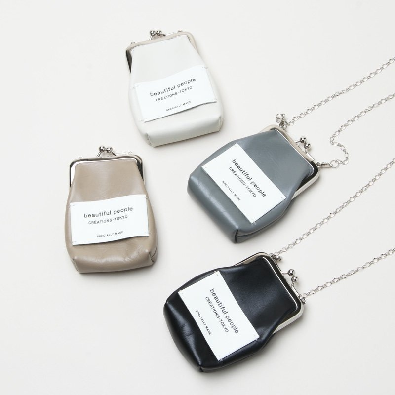 現貨┃日本製 beautiful people Mini Clasp Pouch 皮革 真皮 口金包 迷你鍊包 零錢包
