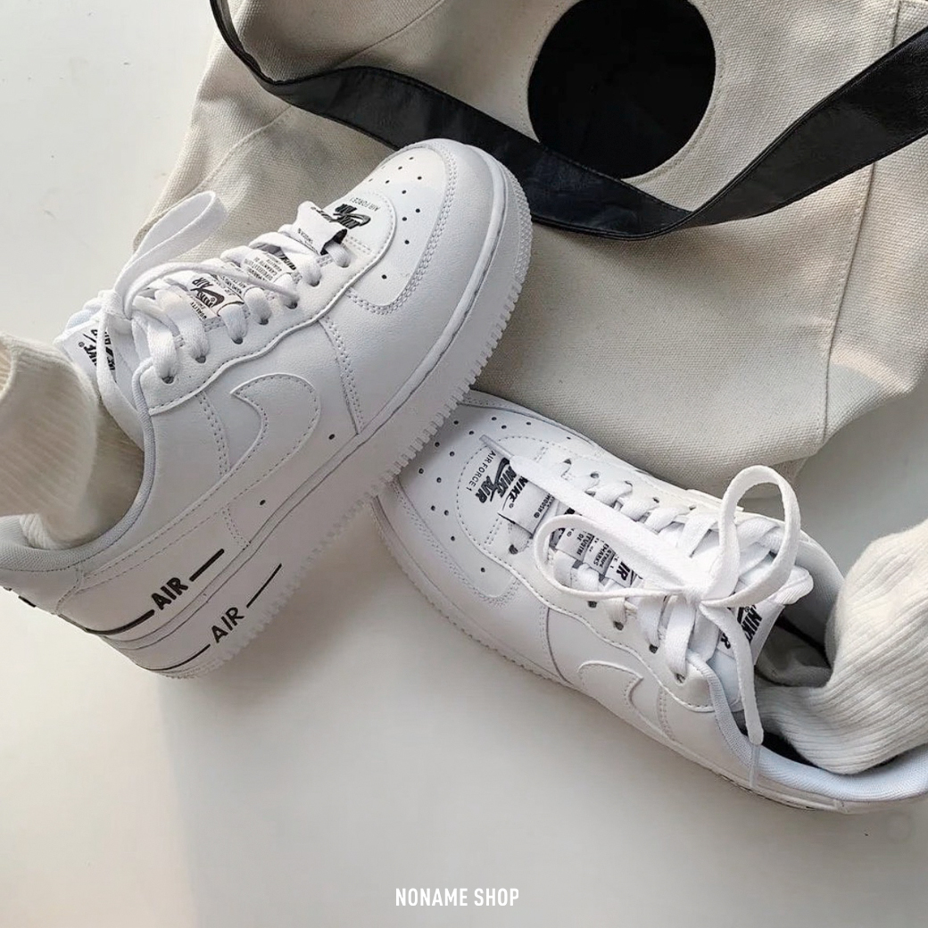 NIKE AIR FORCE 1 LV8 AF1 GS 黑串標 白 (GS/大童)