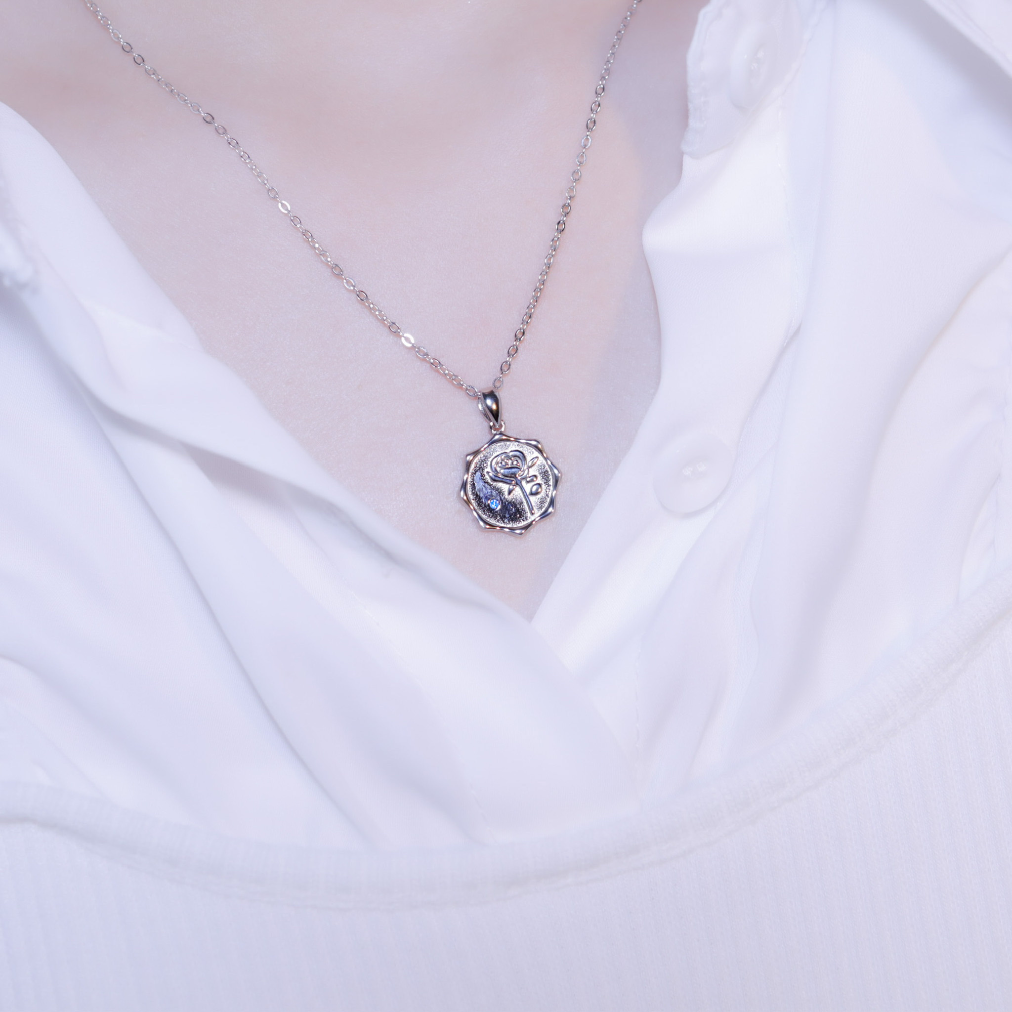 | 925純銀・白金 | 愛意證據情侶項鍊 (男款/女款) | NE0776 |