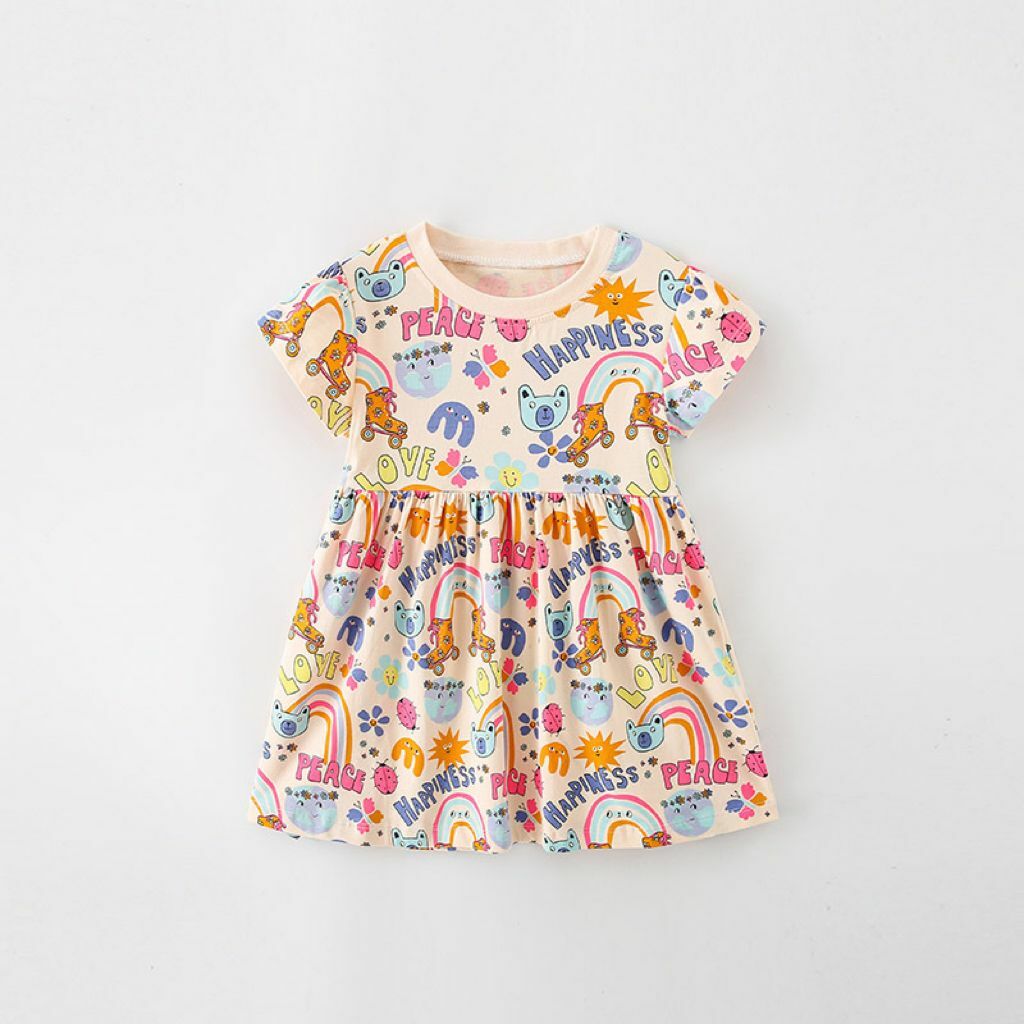 H147PK_SS23_C🌈🌏Happiness World 連身裙(pre-order)