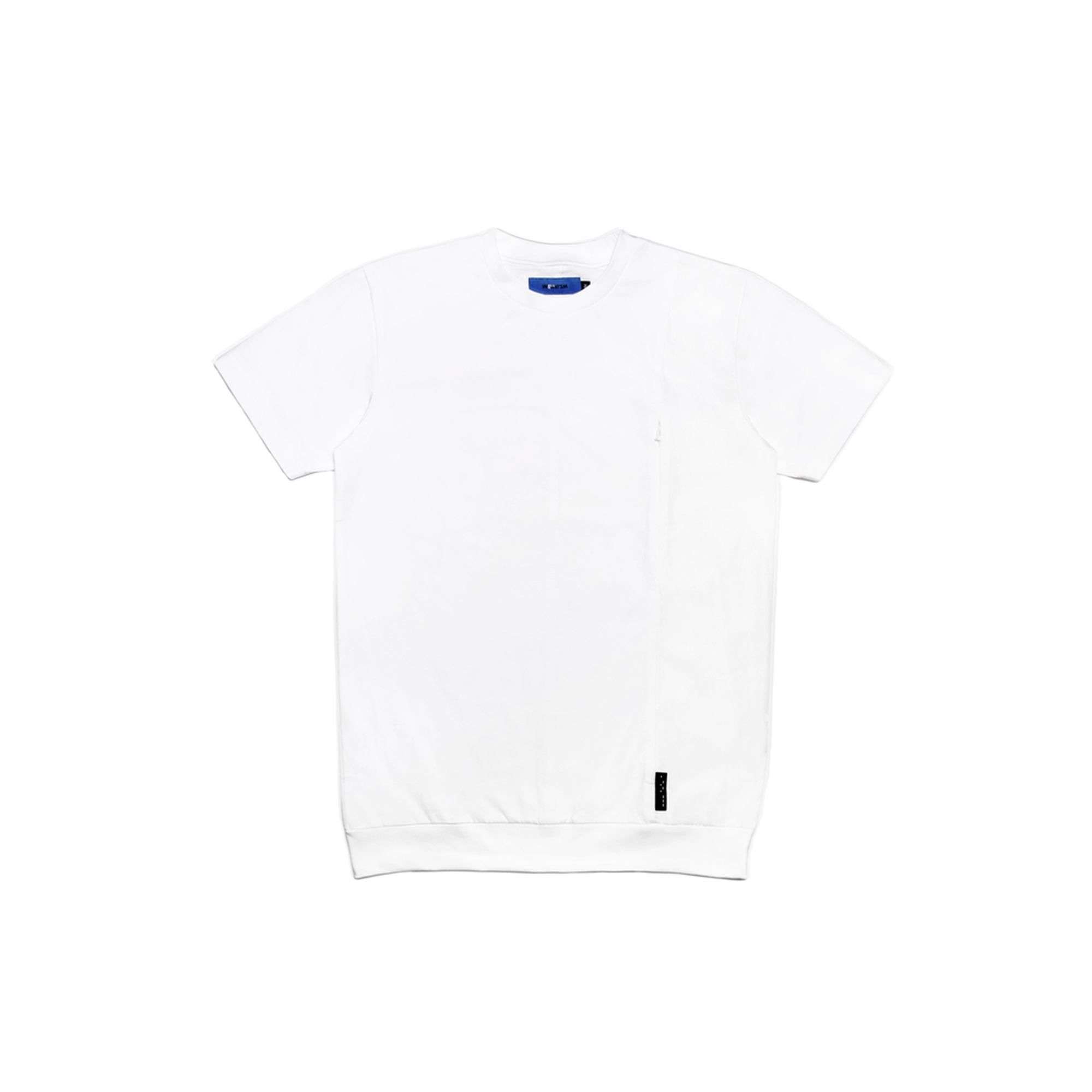 有機棉側邊拼接上衣 - 白