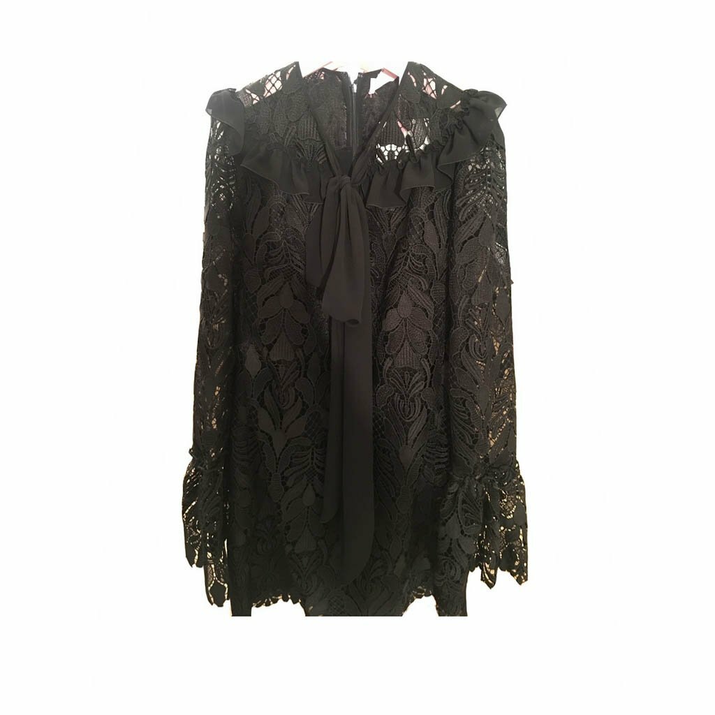 GIAMBA - 蕾絲蝴蝶結造型洋裝