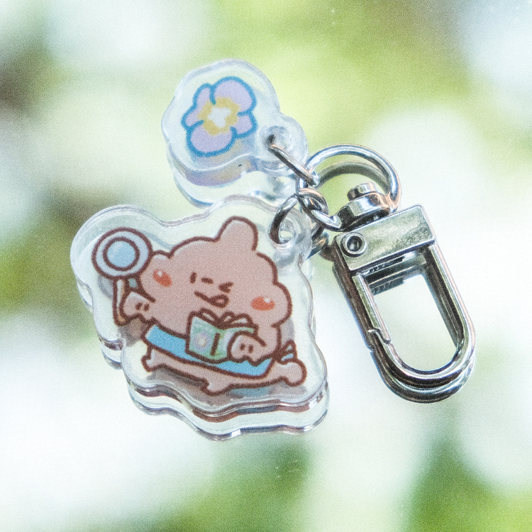 狗狗的小跳步，繪蹦砰｜蘭花展限定鑰匙圈｜翼手龍