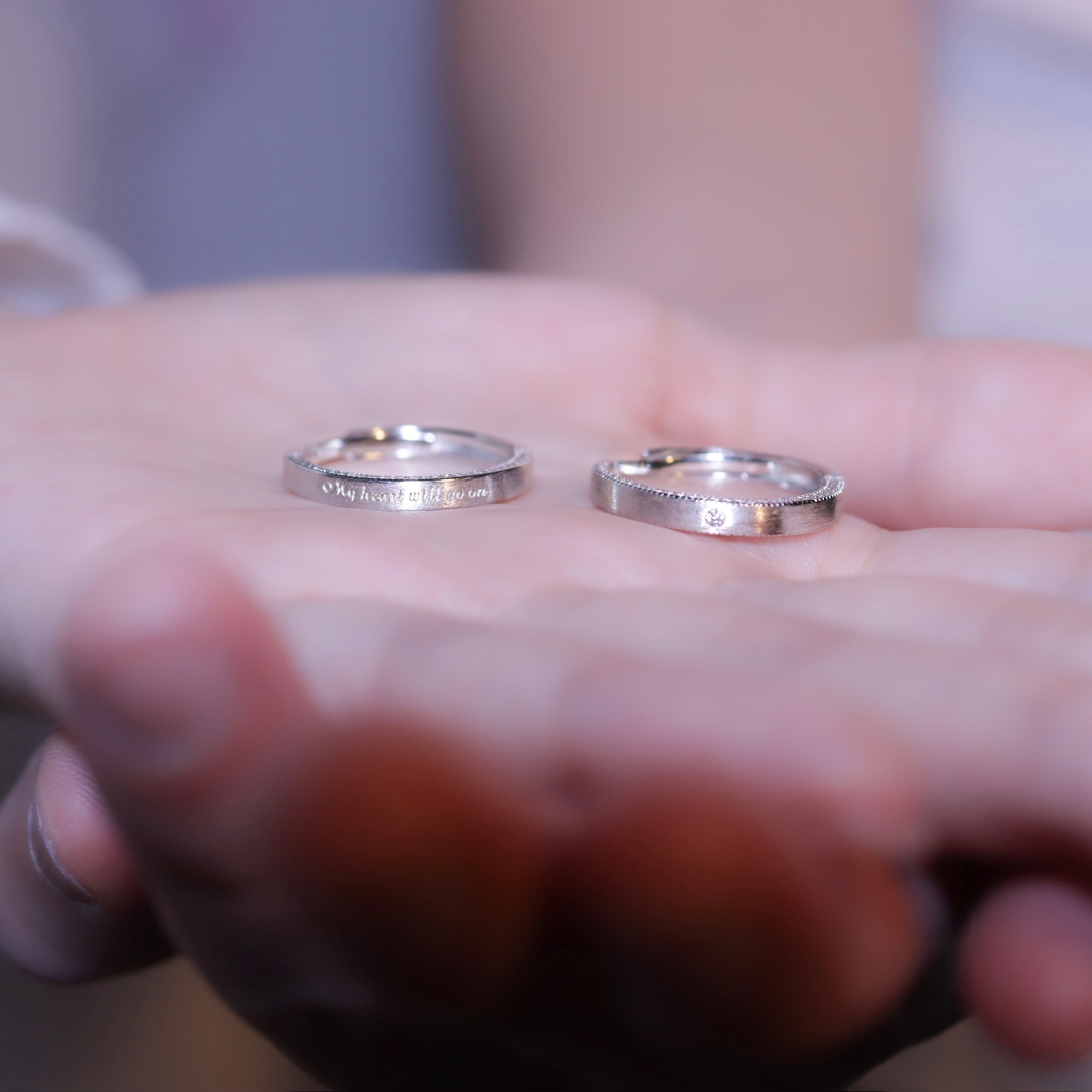 | 925 Silver・ White Gold | Only Flipped For U Couple Ring  | RI0548 |