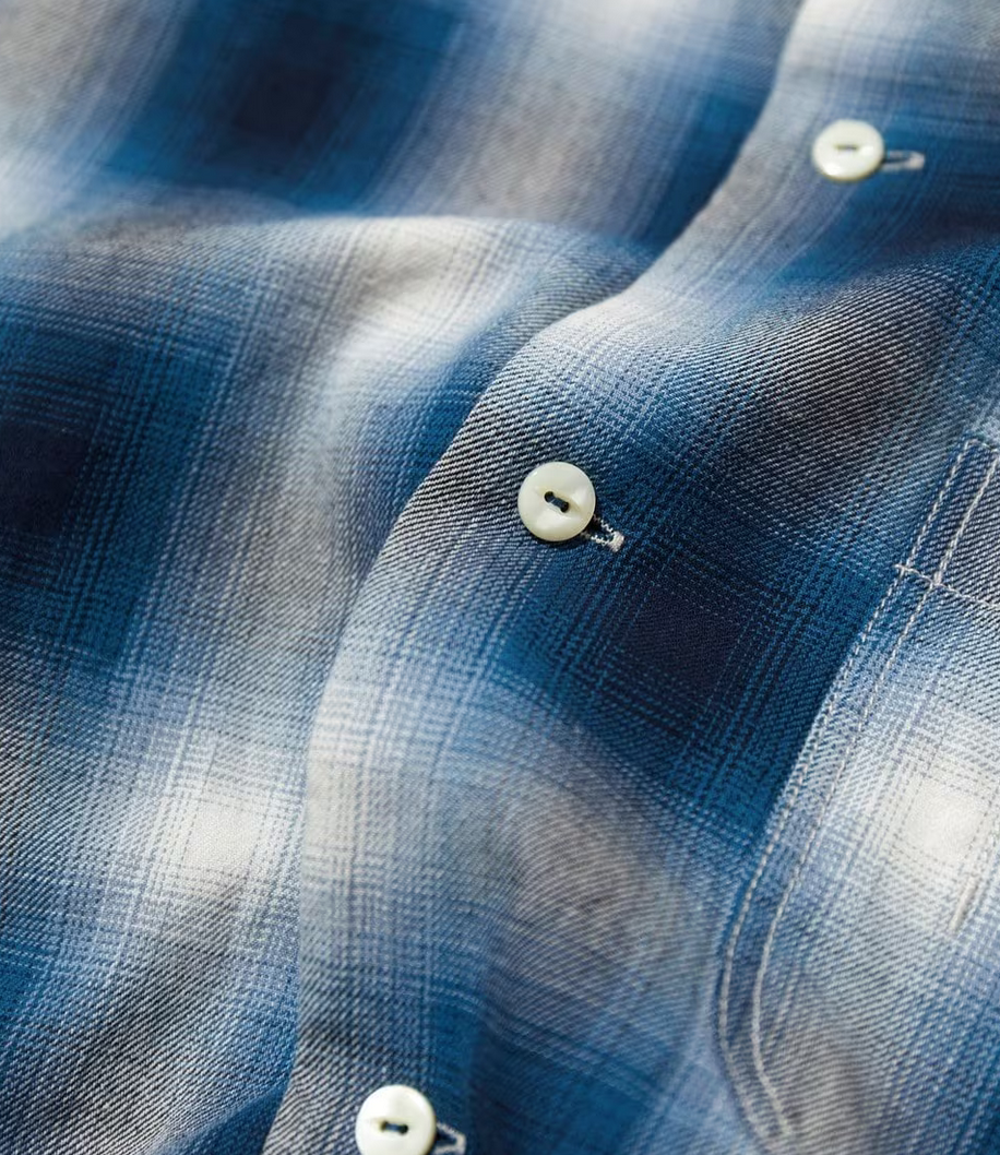 CAHLUMN Magazine Pocket Open Collar Shirt (漸變色)