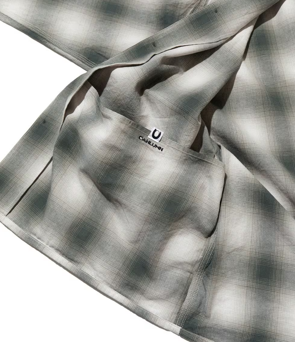 CAHLUMN Magazine Pocket Open Collar Shirt (漸變色)