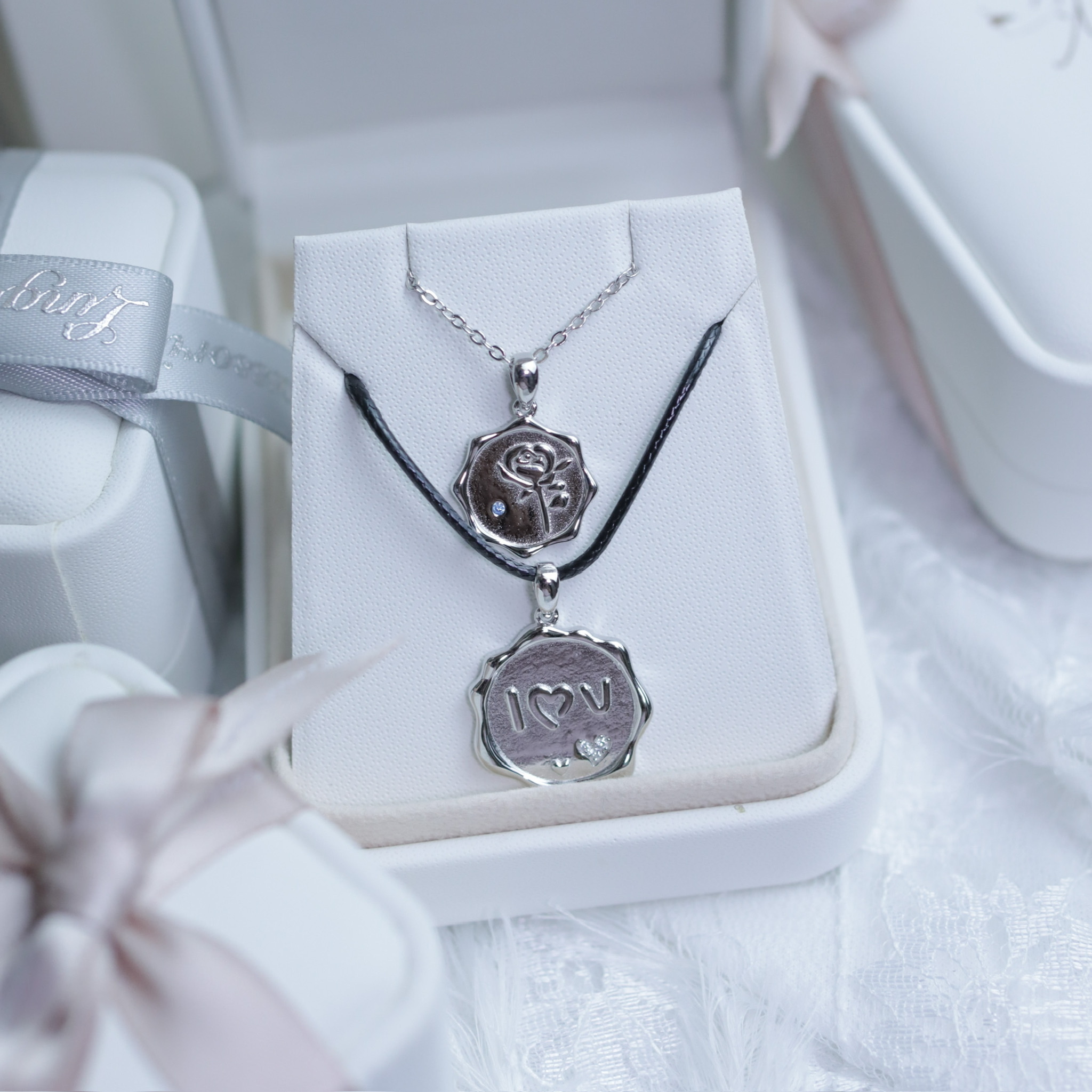 | 925純銀・白金 | 愛意證據情侶項鍊 (男款/女款) | NE0776 |