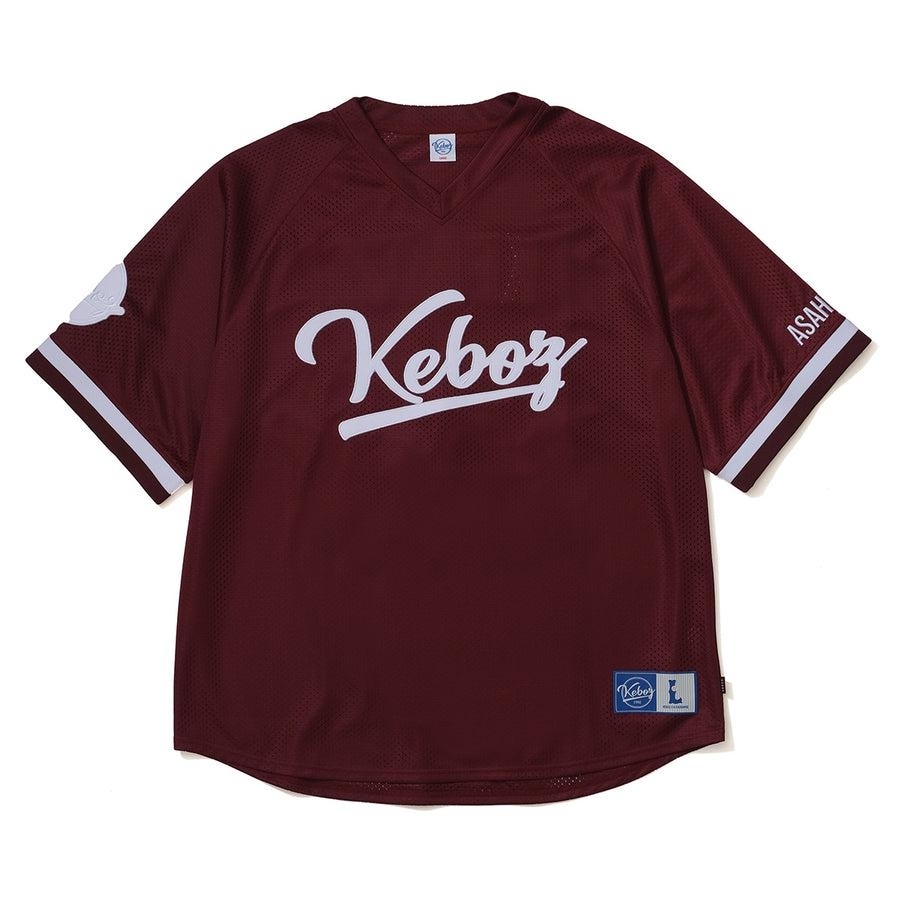 KEBOZ - MESH V NECK BASEBALL SHIRT / 5COLORS