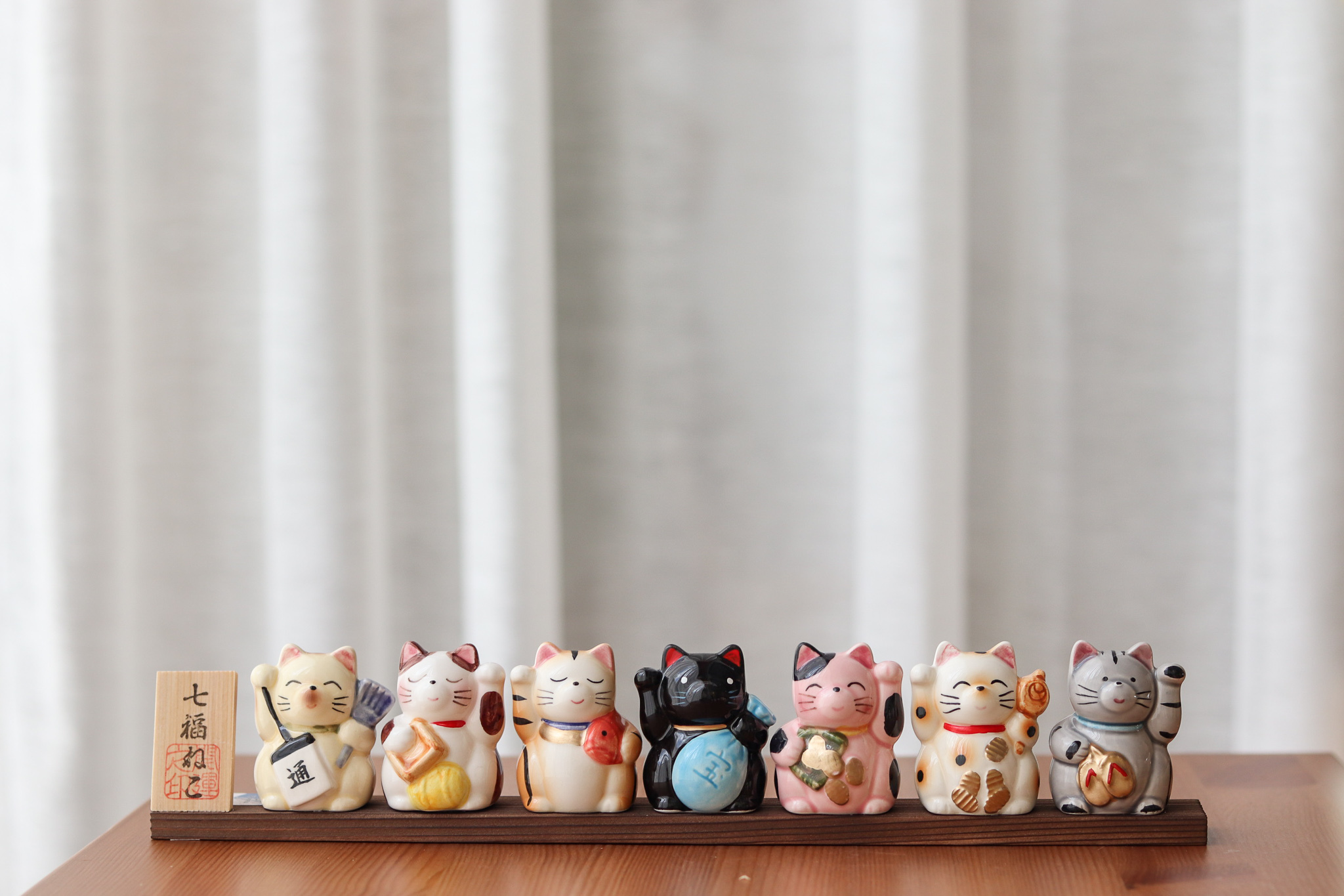 日本 開運 貓咪七福神 陶瓷擺飾