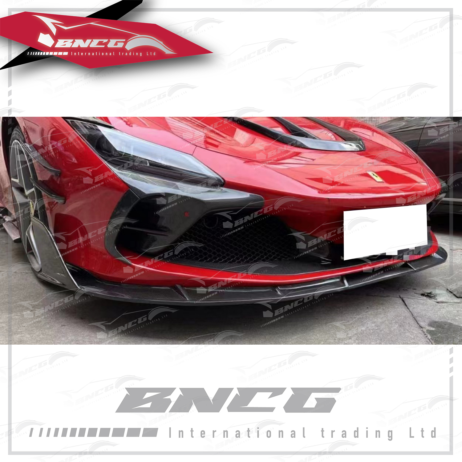 法拉利 Ferrari F8 乾碳纖維 Mansory款 大包圍 前下巴 引擎蓋飾件 進氣口飾件 側裙 尾翼 後下巴 後照鏡殼