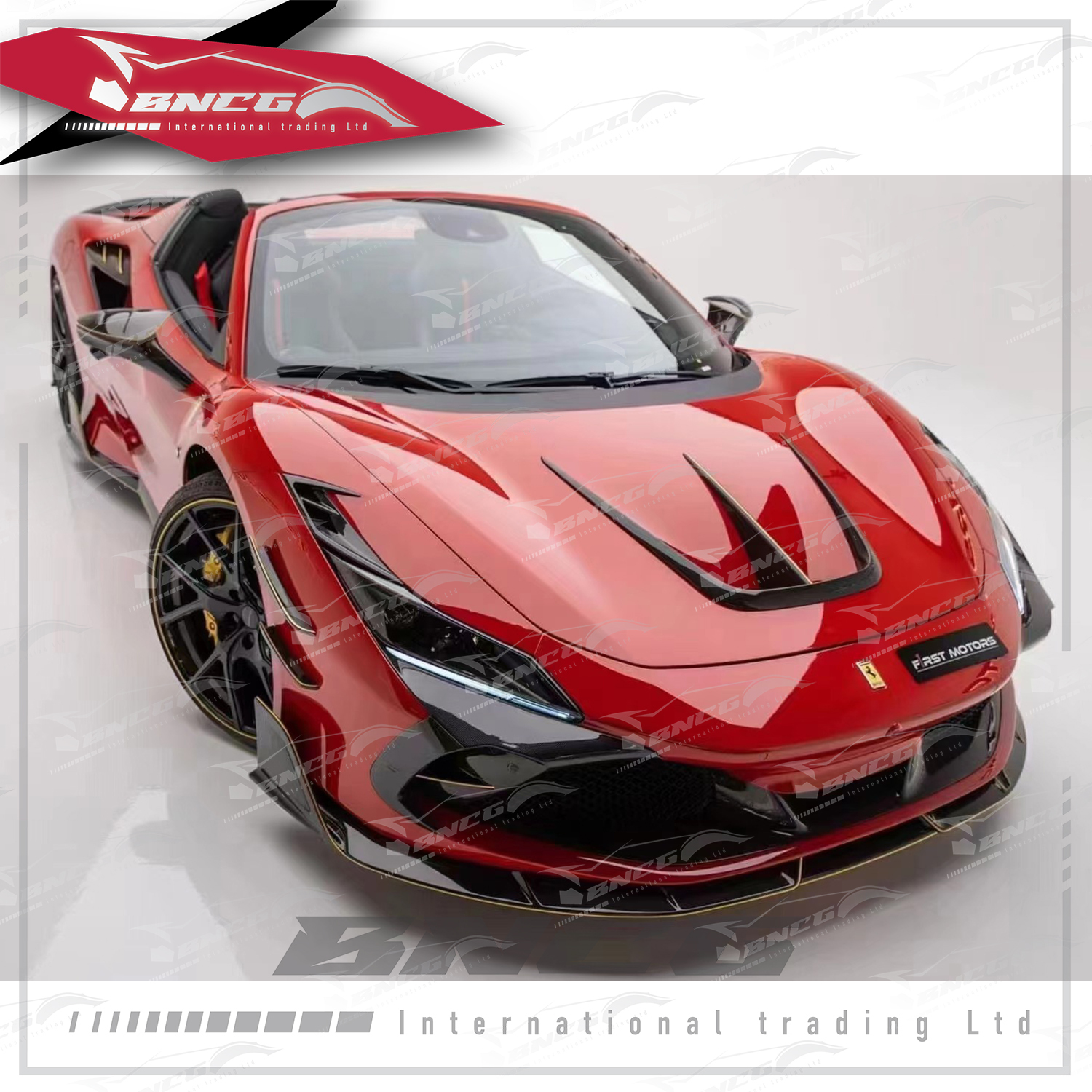 法拉利 Ferrari F8 乾碳纖維 Mansory款 大包圍 前下巴 引擎蓋飾件 進氣口飾件 側裙 尾翼 後下巴 後照鏡殼