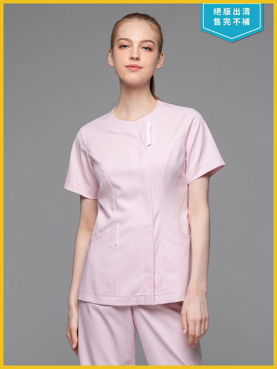 【 AS251-A0 微色差出清】女護理上衣-AS柔彈布-寶寶粉(偏紫)