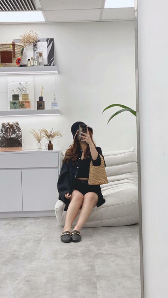 編織小籃 (淺啡色)