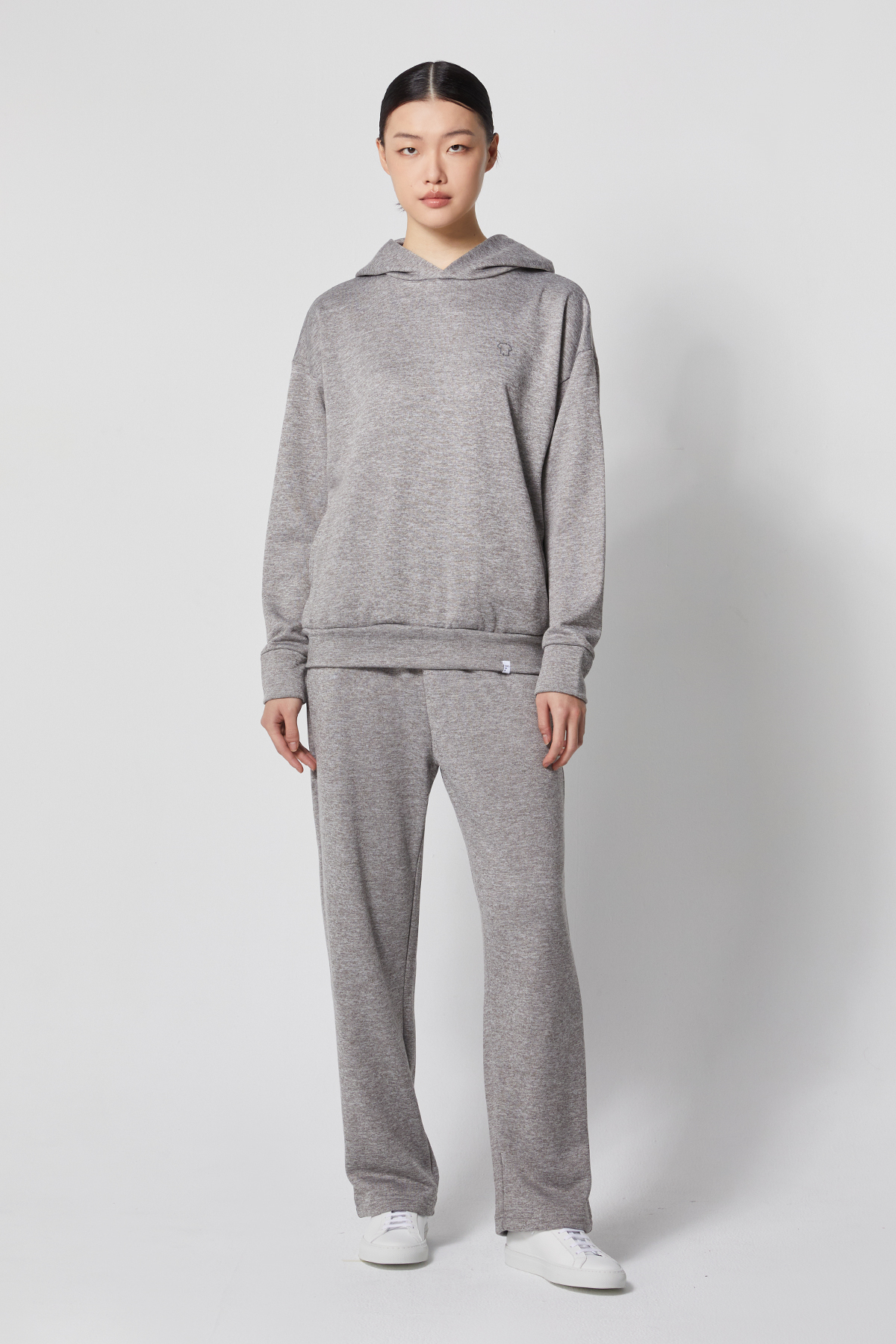 LAZEE 魚鱗布長褲 UNISEX（麻灰）