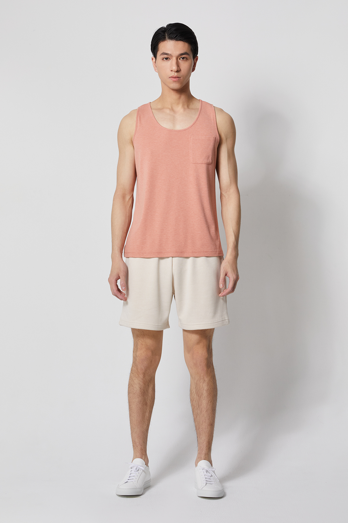 LAZEE 魚鱗布短褲 UNISEX（燕麥）