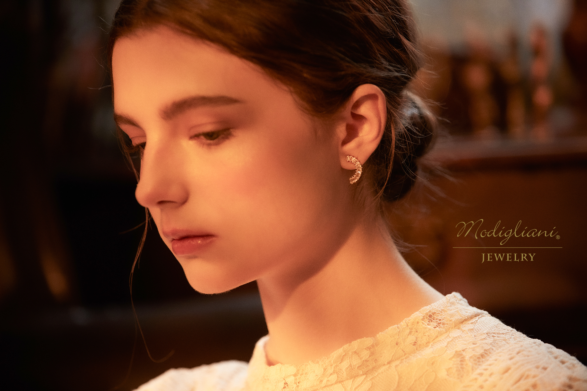 黃銅飾品,黃銅,簡約,百搭,耳環,月亮,18K金,極簡,鋯石