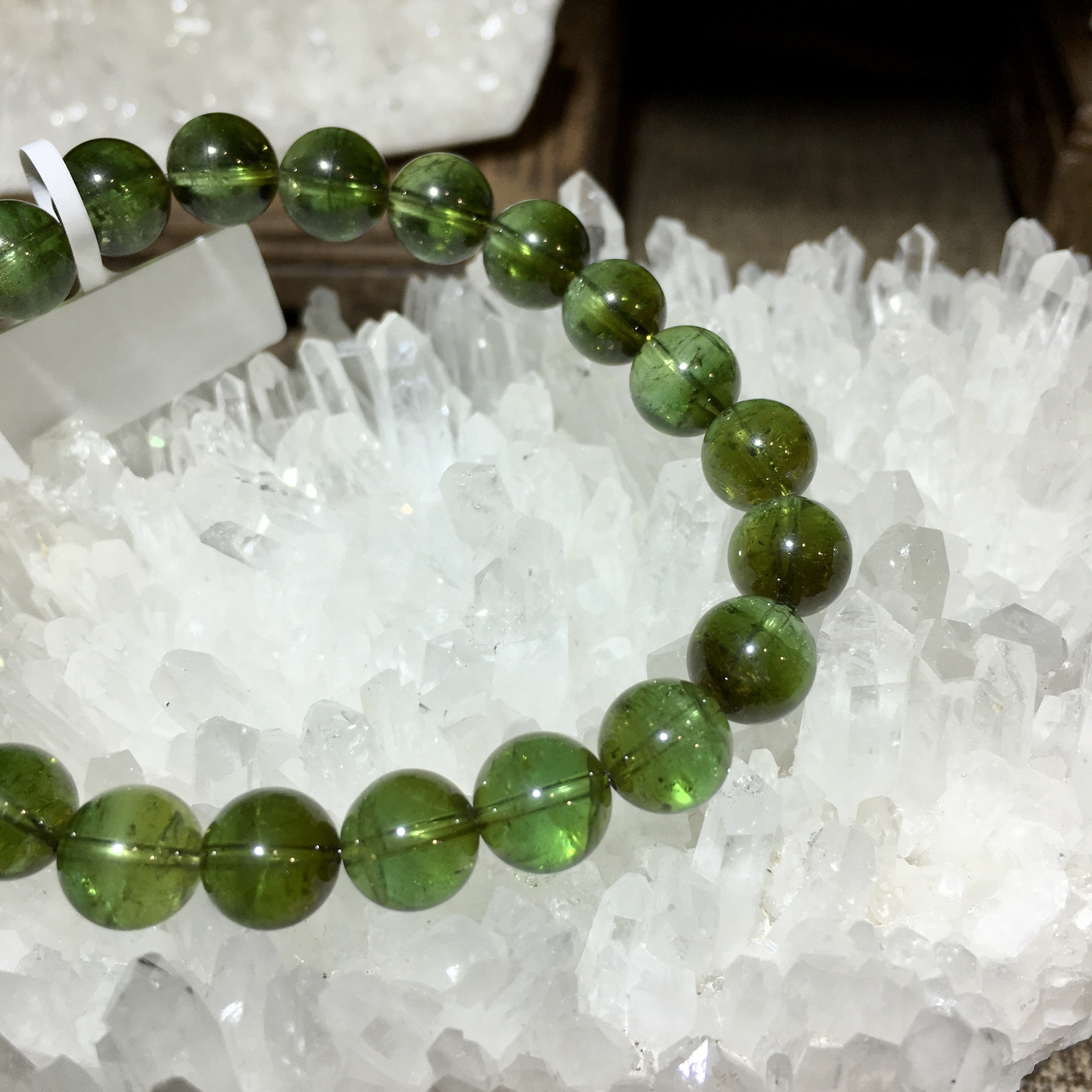 冰種全綠碧璽手串 18850 8.5mm