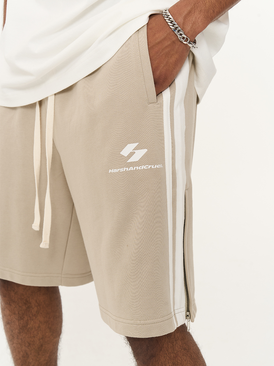 Harsh and Cruel 23SS 撞色可調節拉鍊拼接寬鬆短褲 HZ232130199