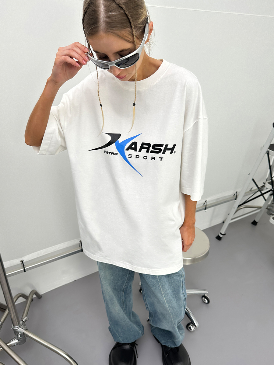 Harsh and Cruel 23SS 復古品牌logo水洗短袖 HX232020269